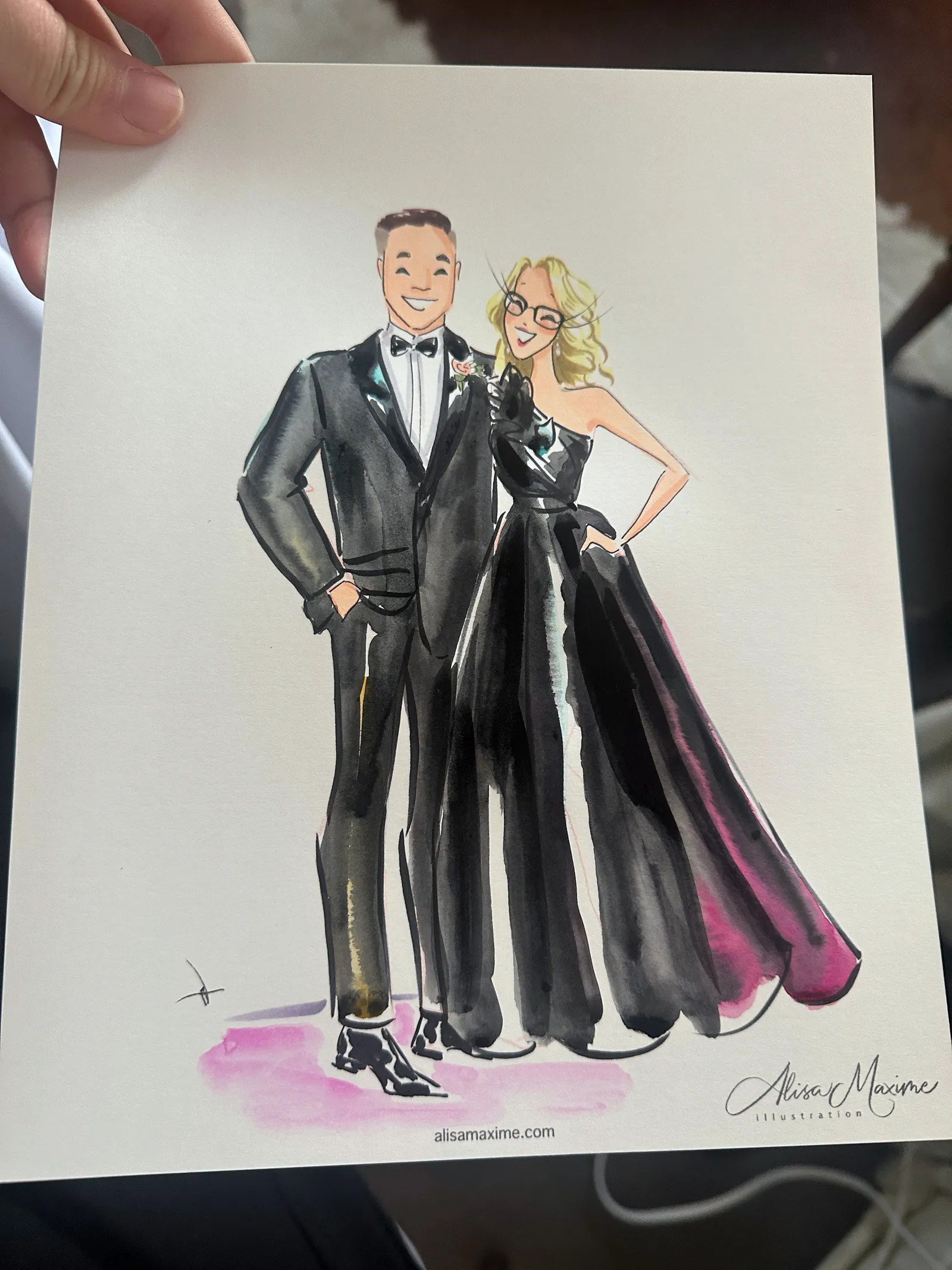Live fashion sketch 3 from Wedding Celebration at The Mason, Dallas