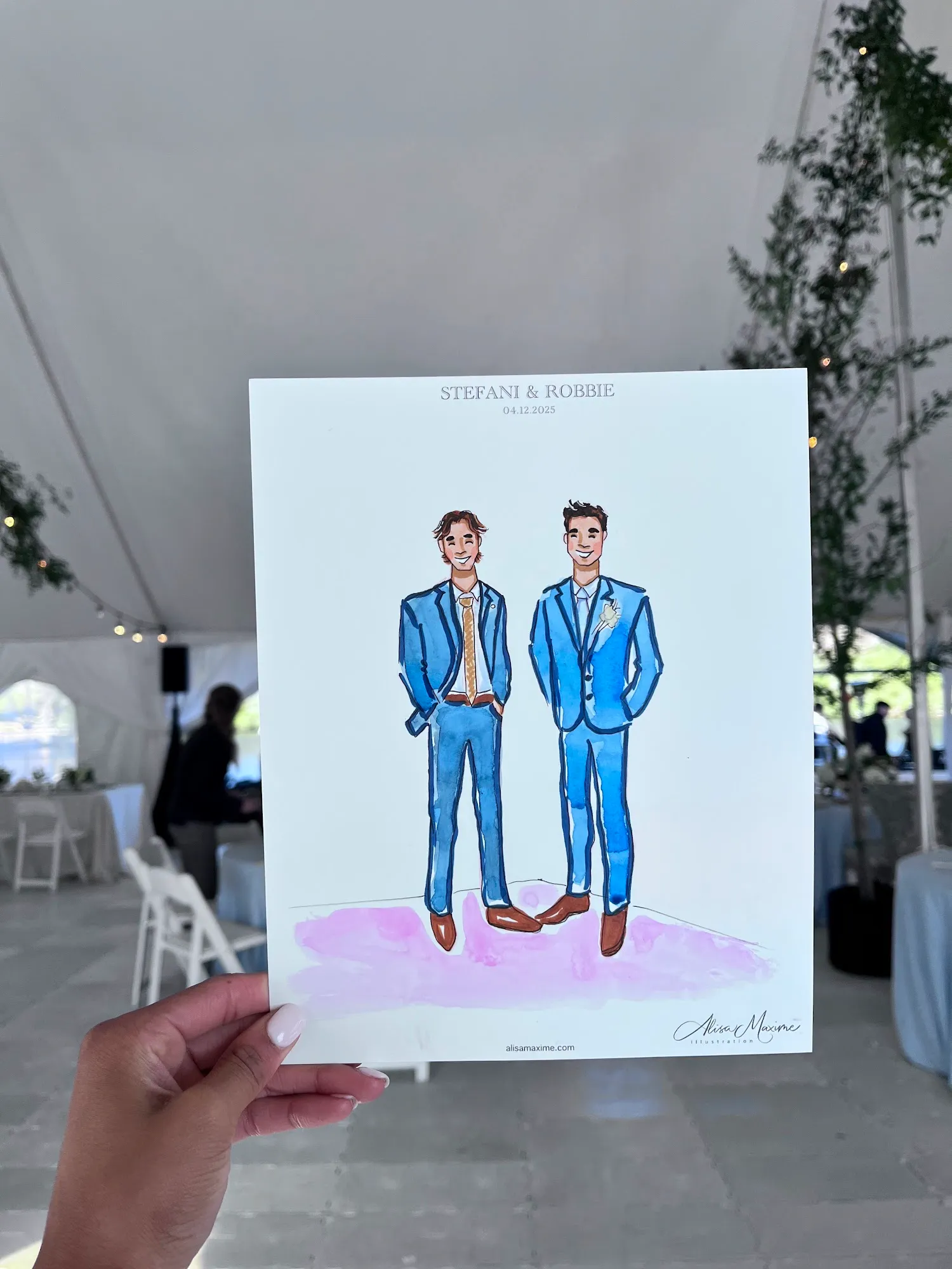 Live fashion sketch 15 from Afternoon Tea at Chetola Resort, Blowing Rock