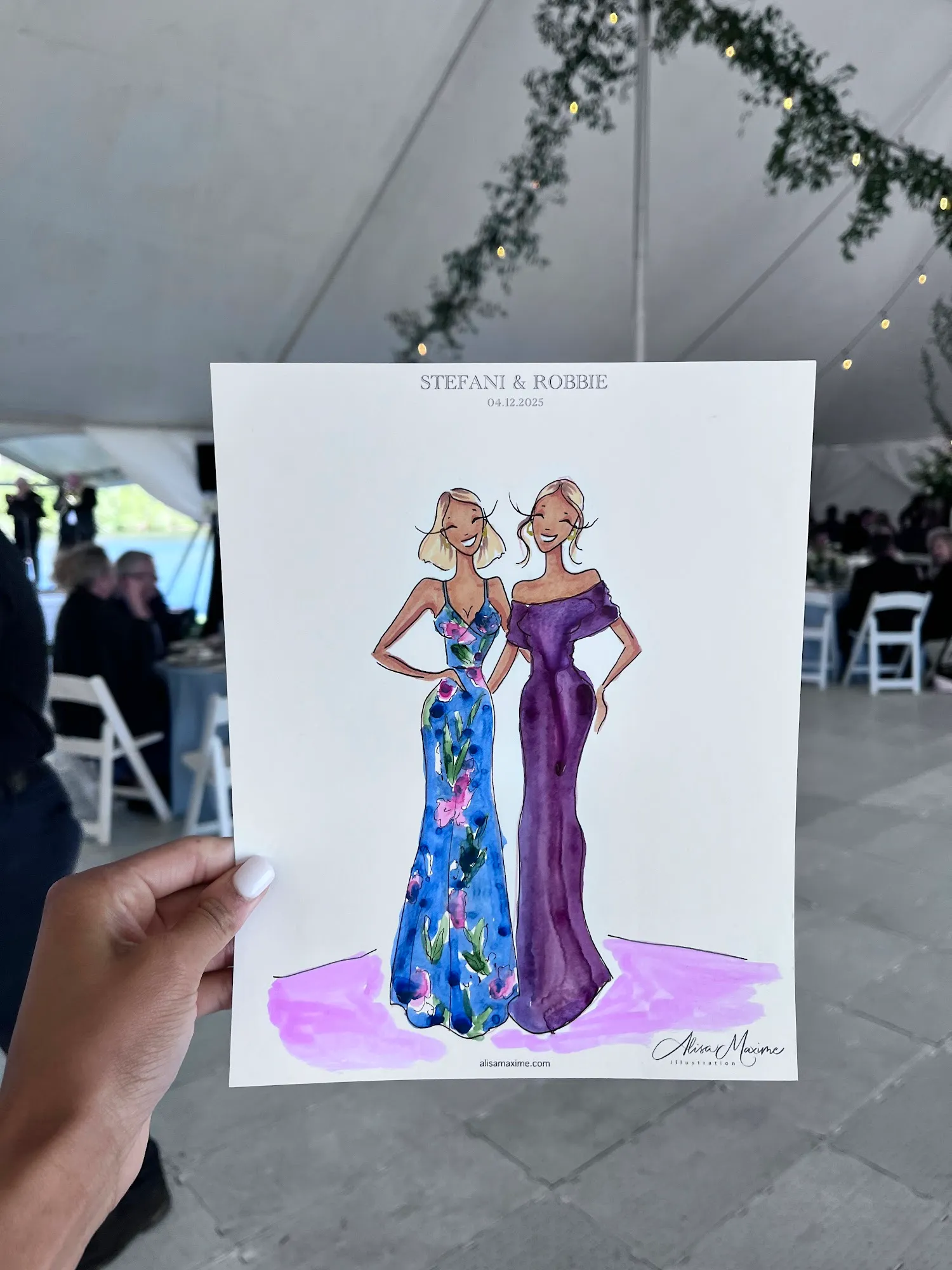 Live fashion sketch 8 from Afternoon Tea at Chetola Resort, Blowing Rock