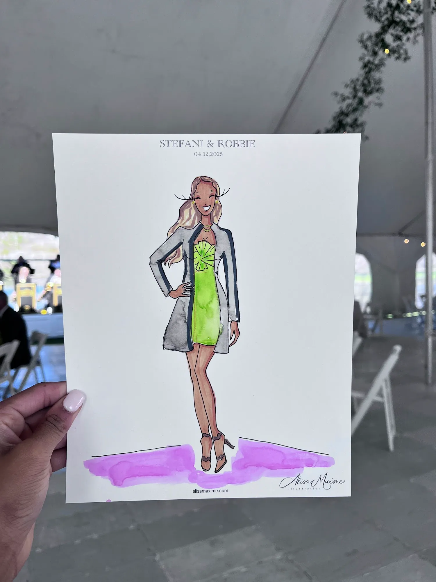 Live fashion sketch 10 from Afternoon Tea at Chetola Resort, Blowing Rock