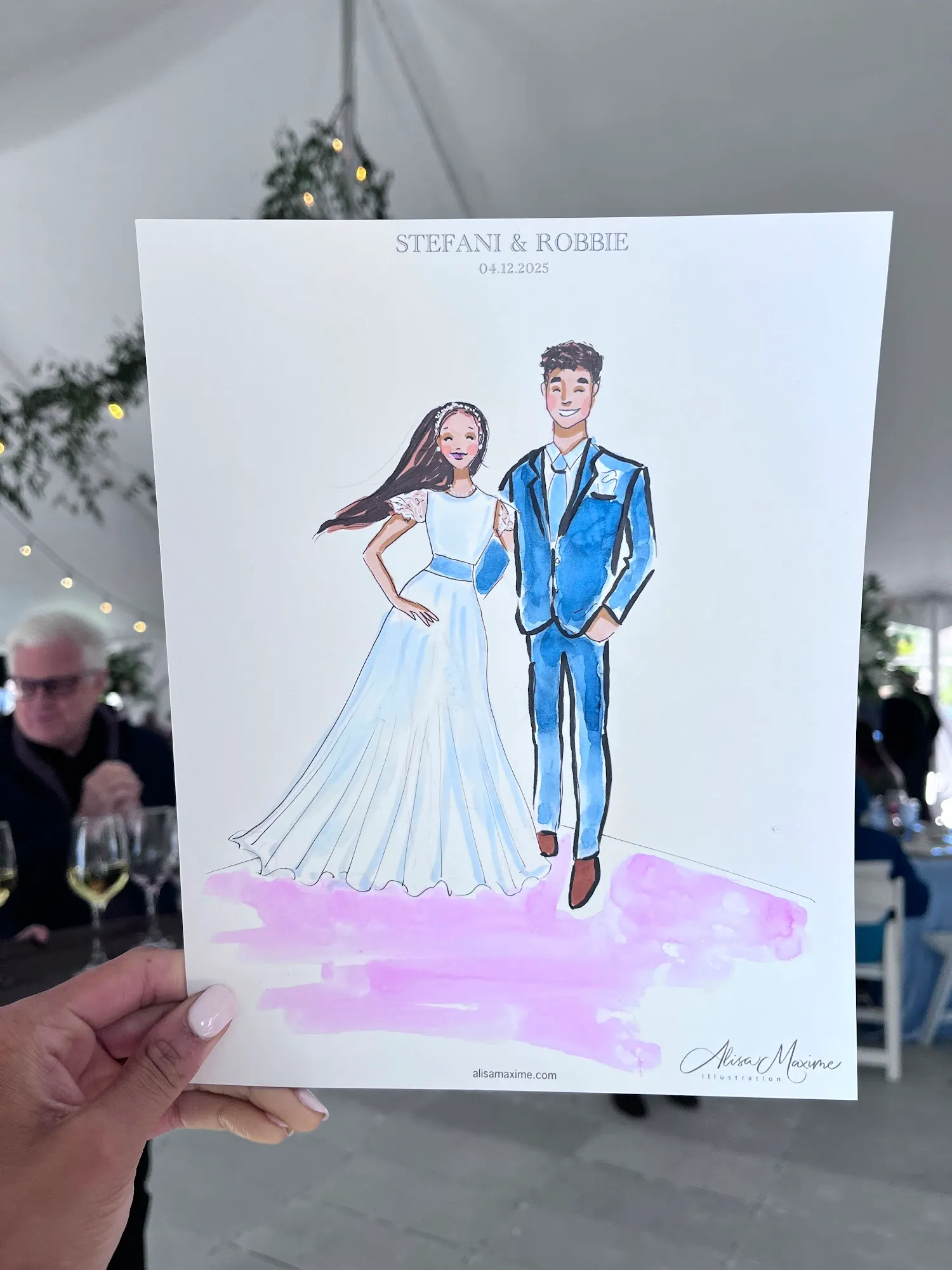Live fashion sketch 4 from Afternoon Tea at Chetola Resort, Blowing Rock