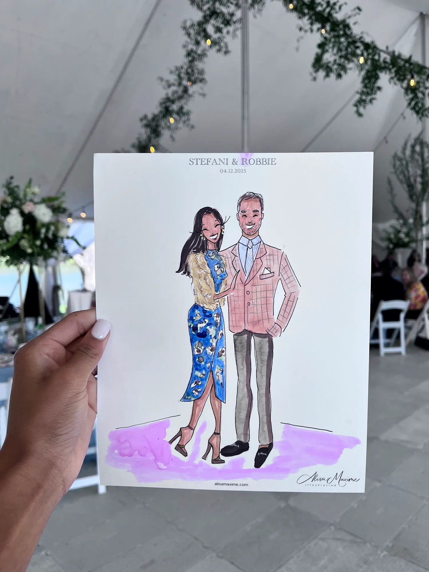 Live fashion sketch 6 from Afternoon Tea at Chetola Resort, Blowing Rock
