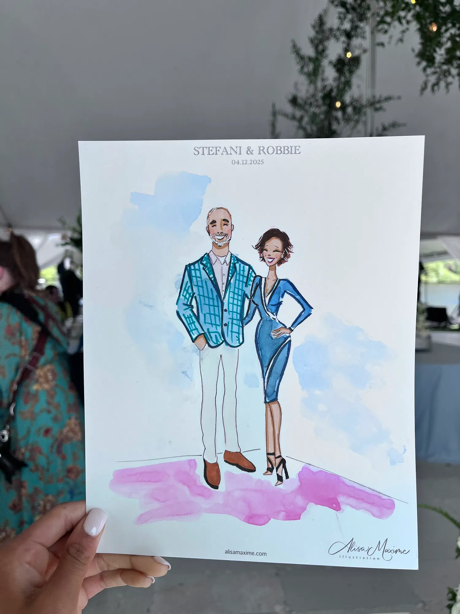 Live fashion sketch 5 from Afternoon Tea at Chetola Resort, Blowing Rock