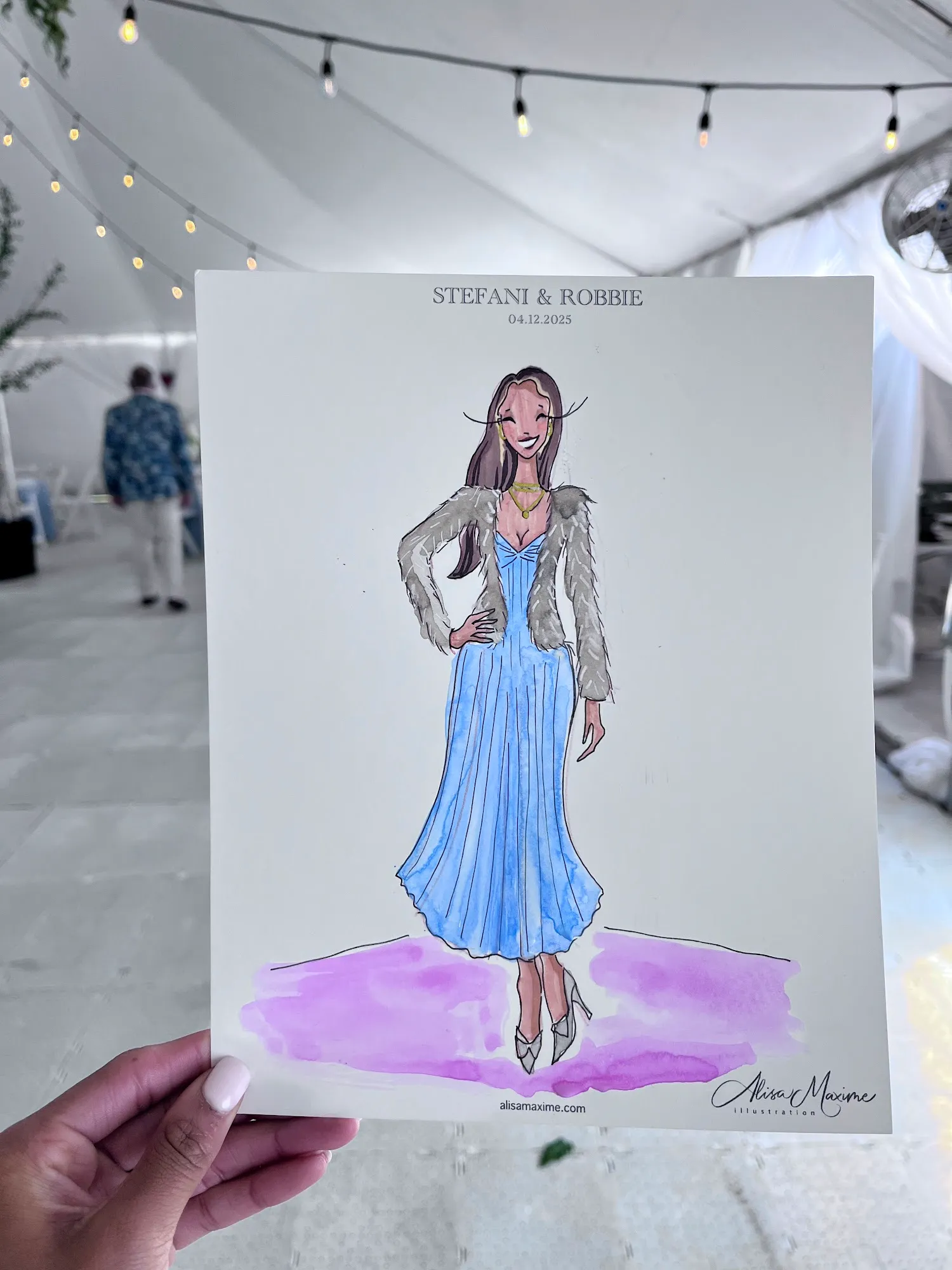 Live fashion sketch 2 from Afternoon Tea at Chetola Resort, Blowing Rock