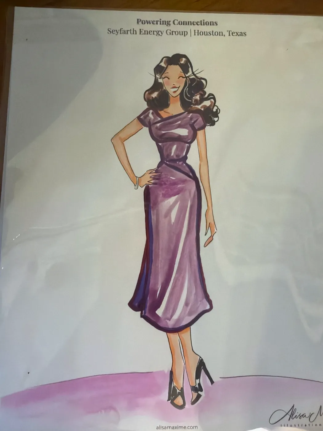 Live fashion sketch 5 from Corporate Party at The Marlene, Houston