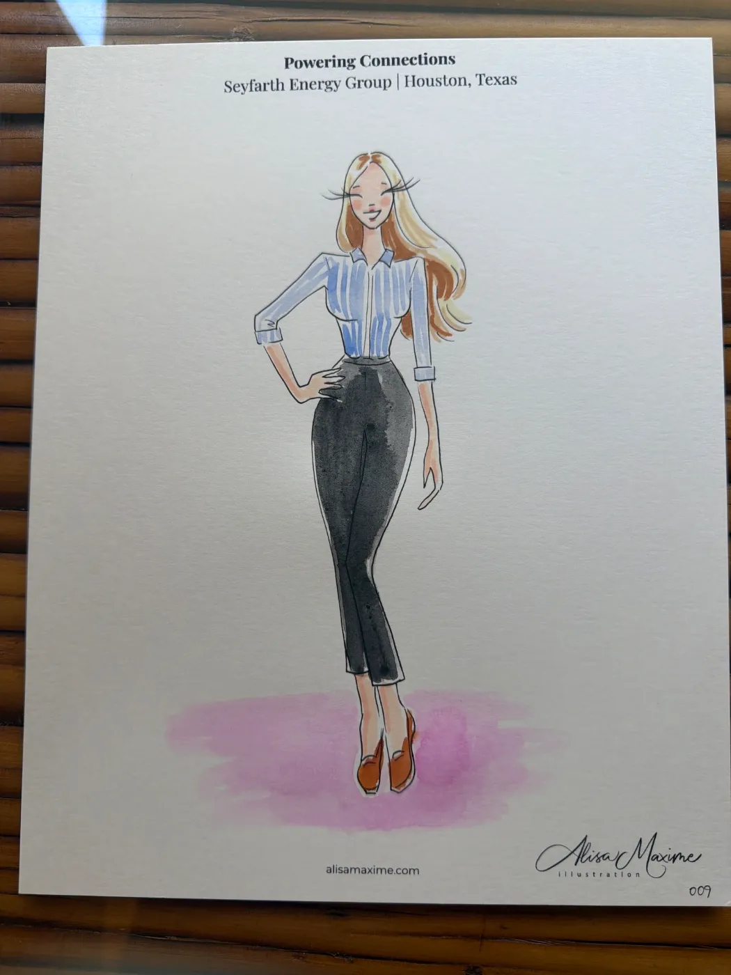 Live fashion sketch 9 from Corporate Party at The Marlene, Houston