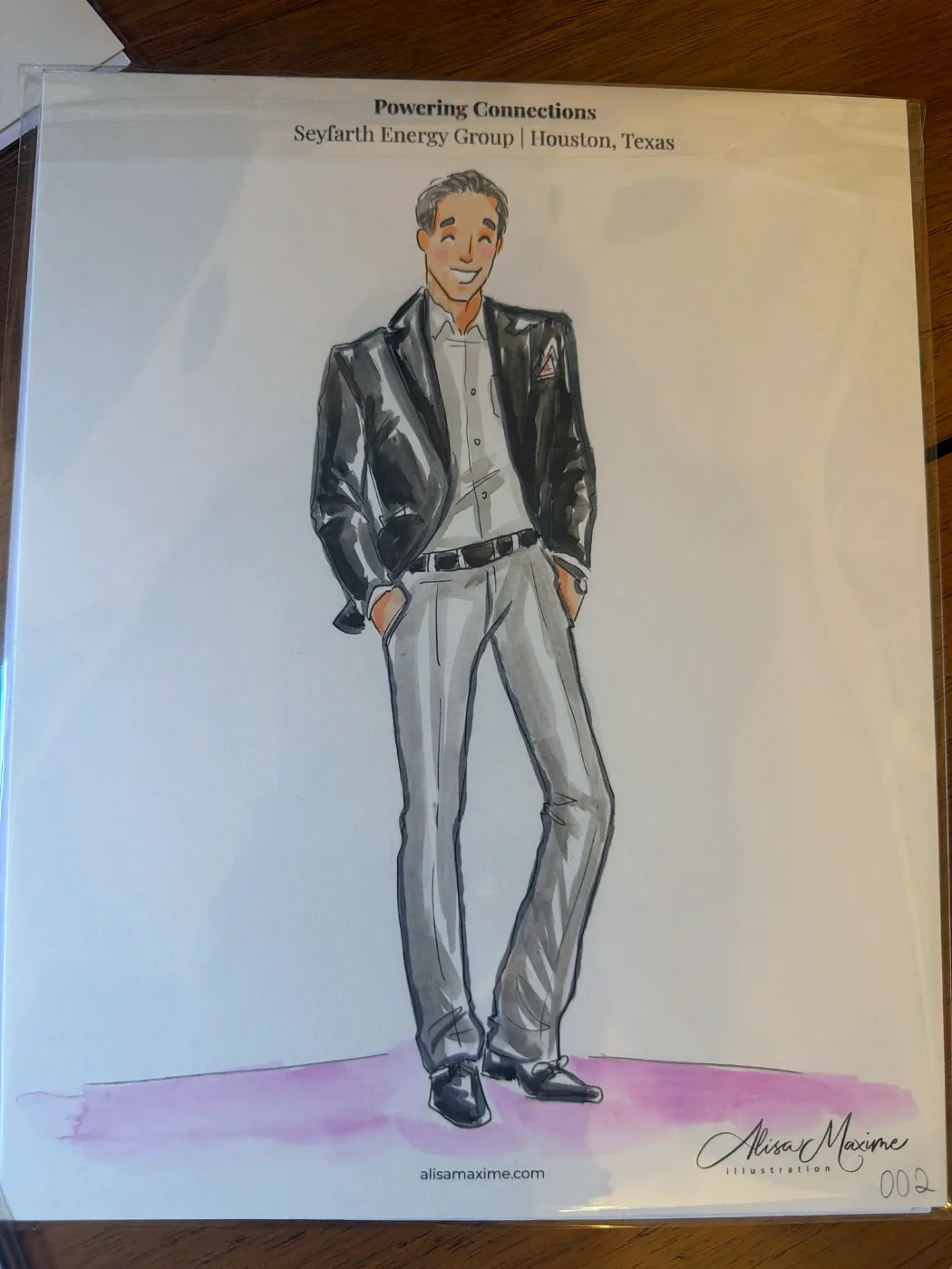 Live fashion sketch 3 from Corporate Party at The Marlene, Houston