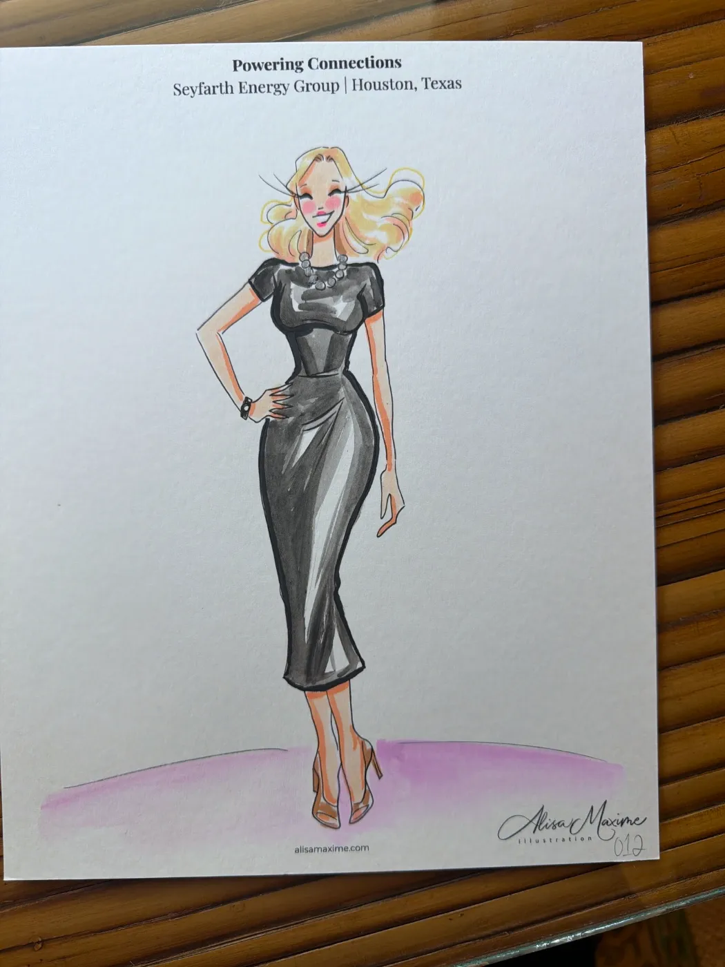 Live fashion sketch 12 from Corporate Party at The Marlene, Houston