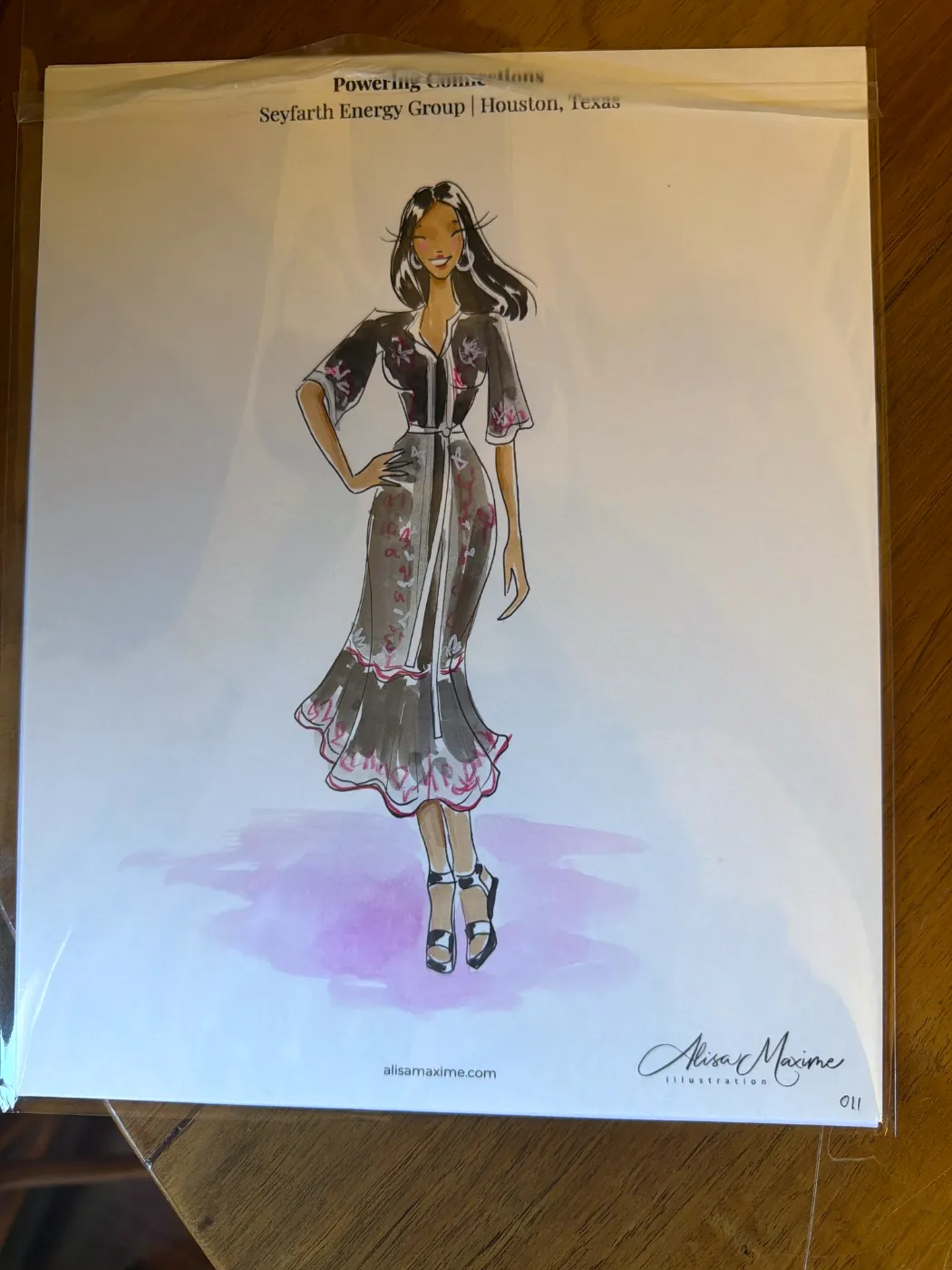 Live fashion sketch 11 from Corporate Party at The Marlene, Houston