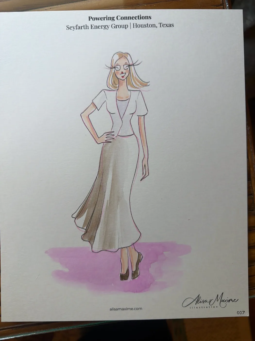 Live fashion sketch 8 from Corporate Party at The Marlene, Houston