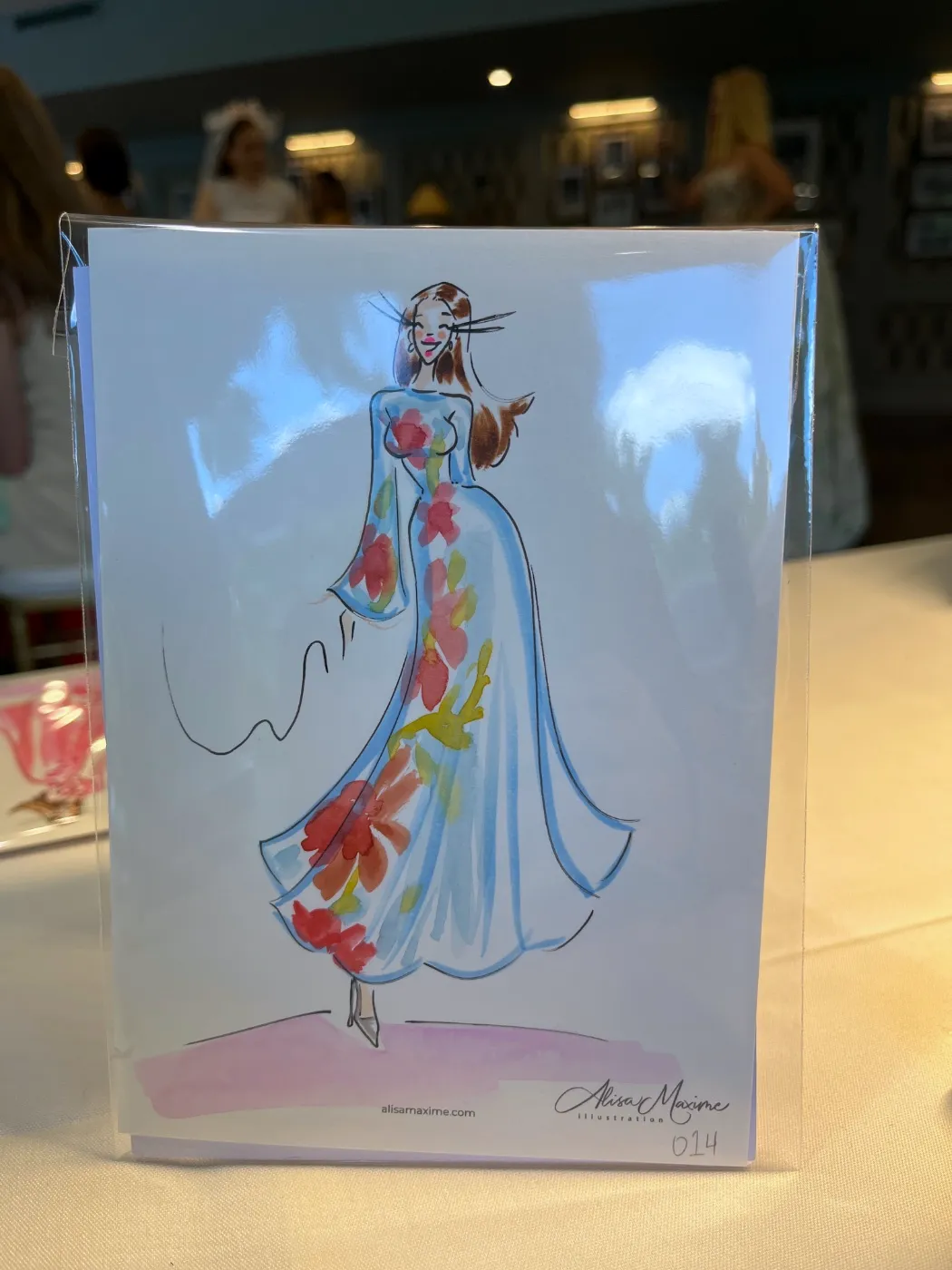 Live fashion sketch 14 from Bridal Shower in Houston