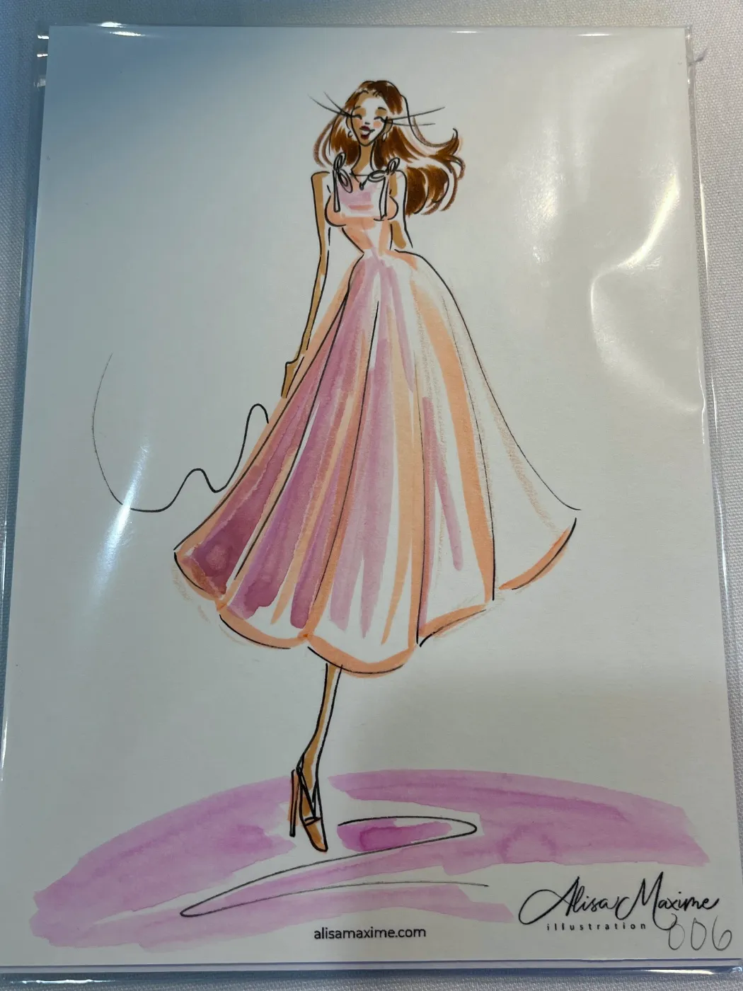 Live fashion sketch 6 from Bridal Shower in Houston