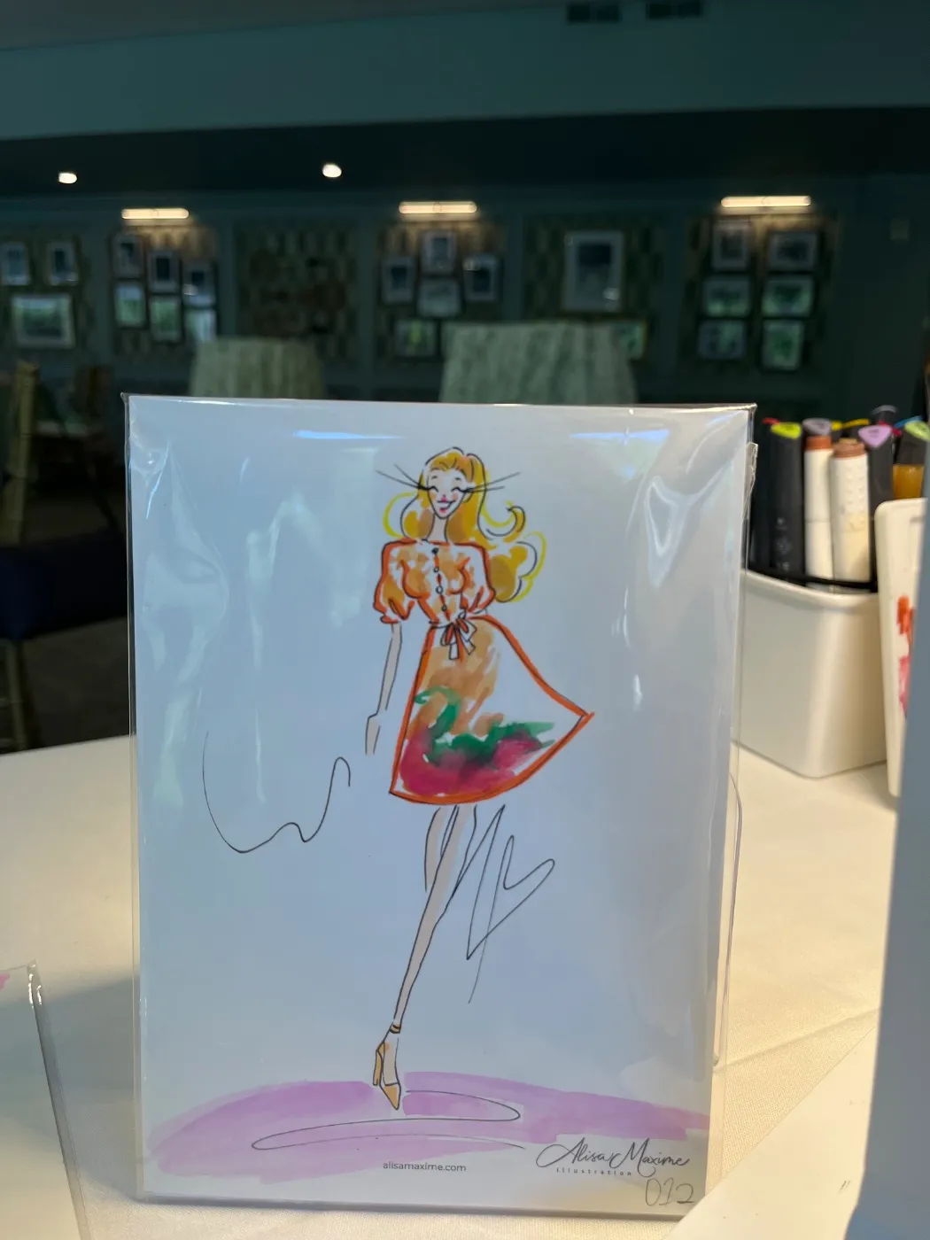 Live fashion sketch 12 from Bridal Shower in Houston
