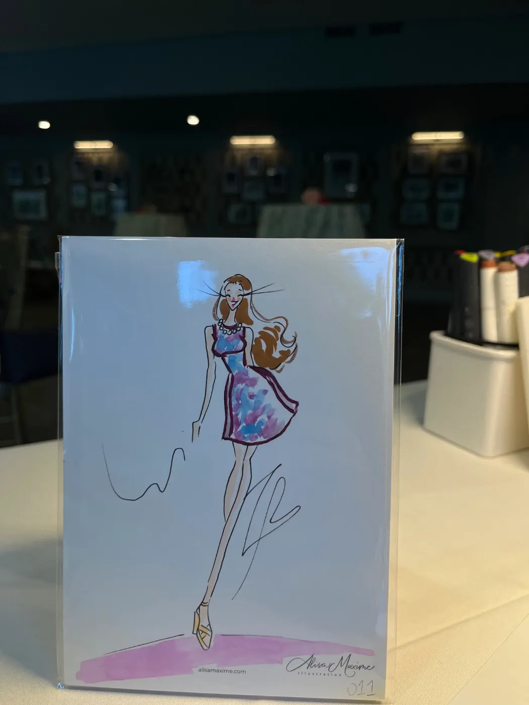 Live fashion sketch 11 from Bridal Shower in Houston