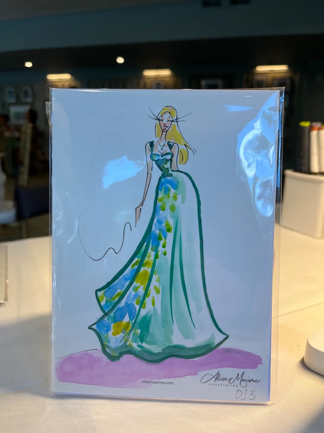 Live fashion sketch 13 from Bridal Shower in Houston