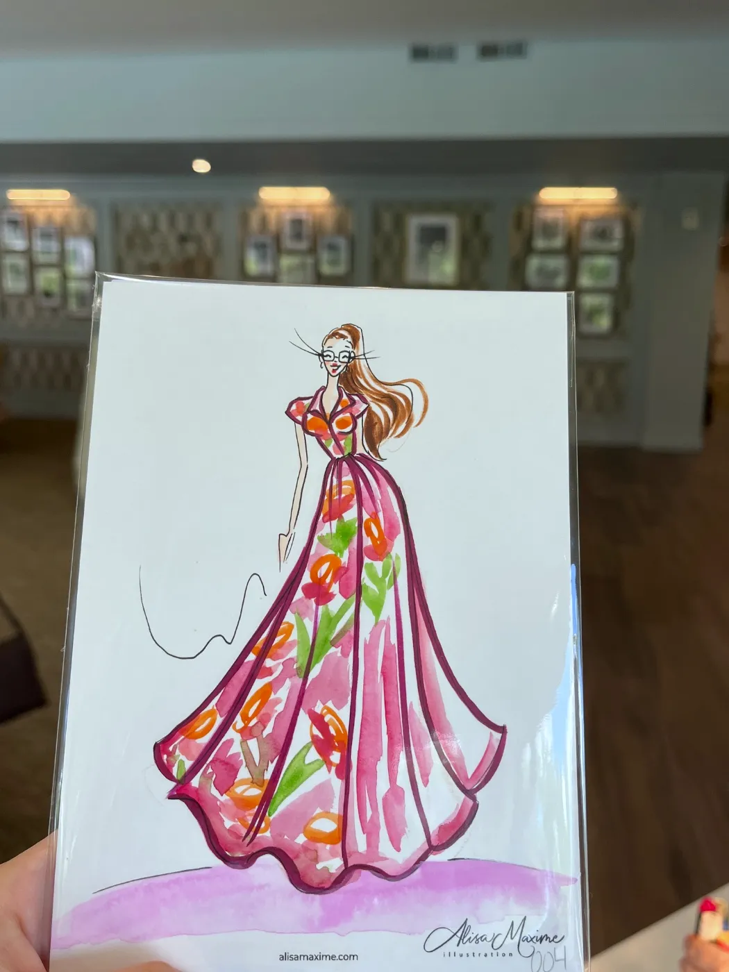 Live fashion sketch 4 from Bridal Shower in Houston