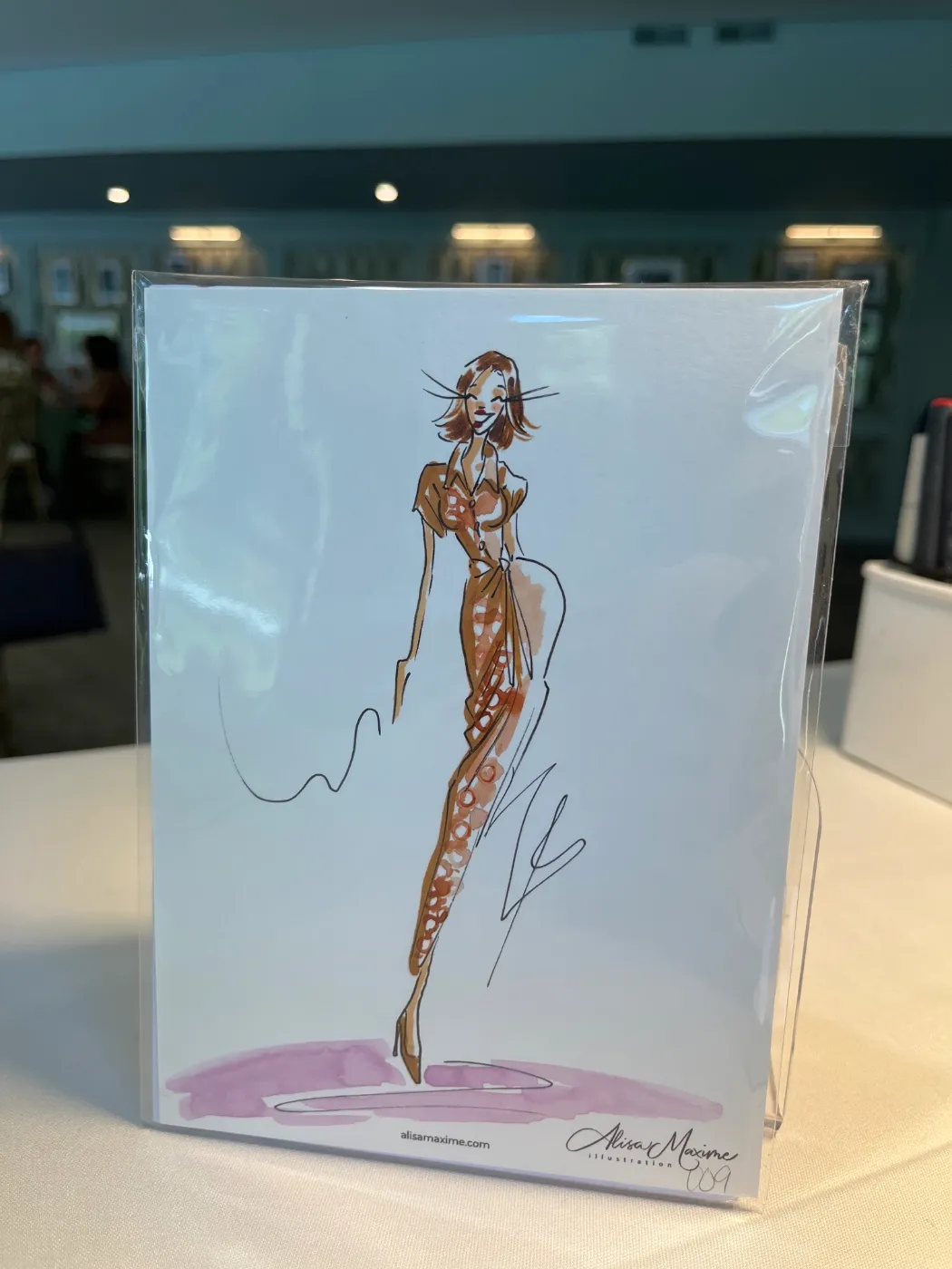 Live fashion sketch 9 from Bridal Shower in Houston