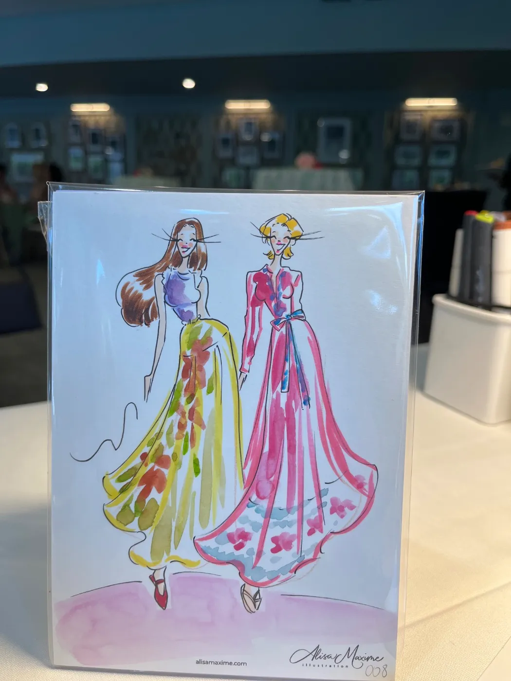Live fashion sketch 8 from Bridal Shower in Houston