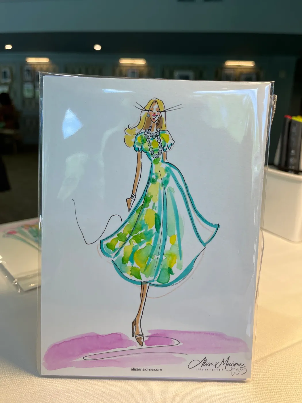 Live fashion sketch 5 from Bridal Shower in Houston