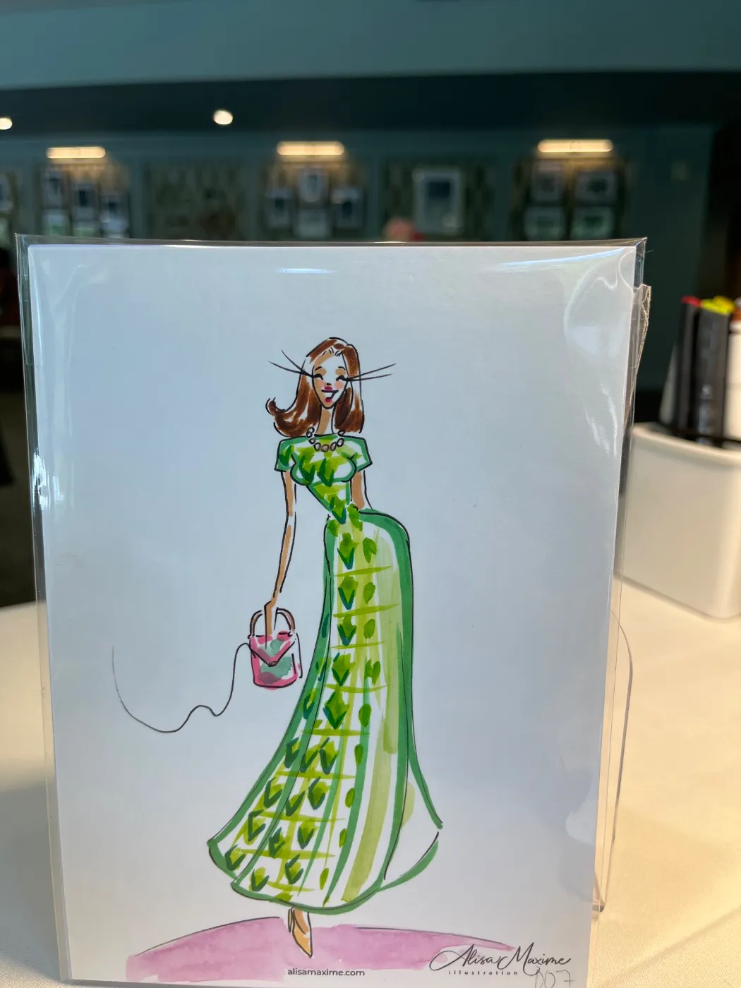 Live fashion sketch 7 from Bridal Shower in Houston