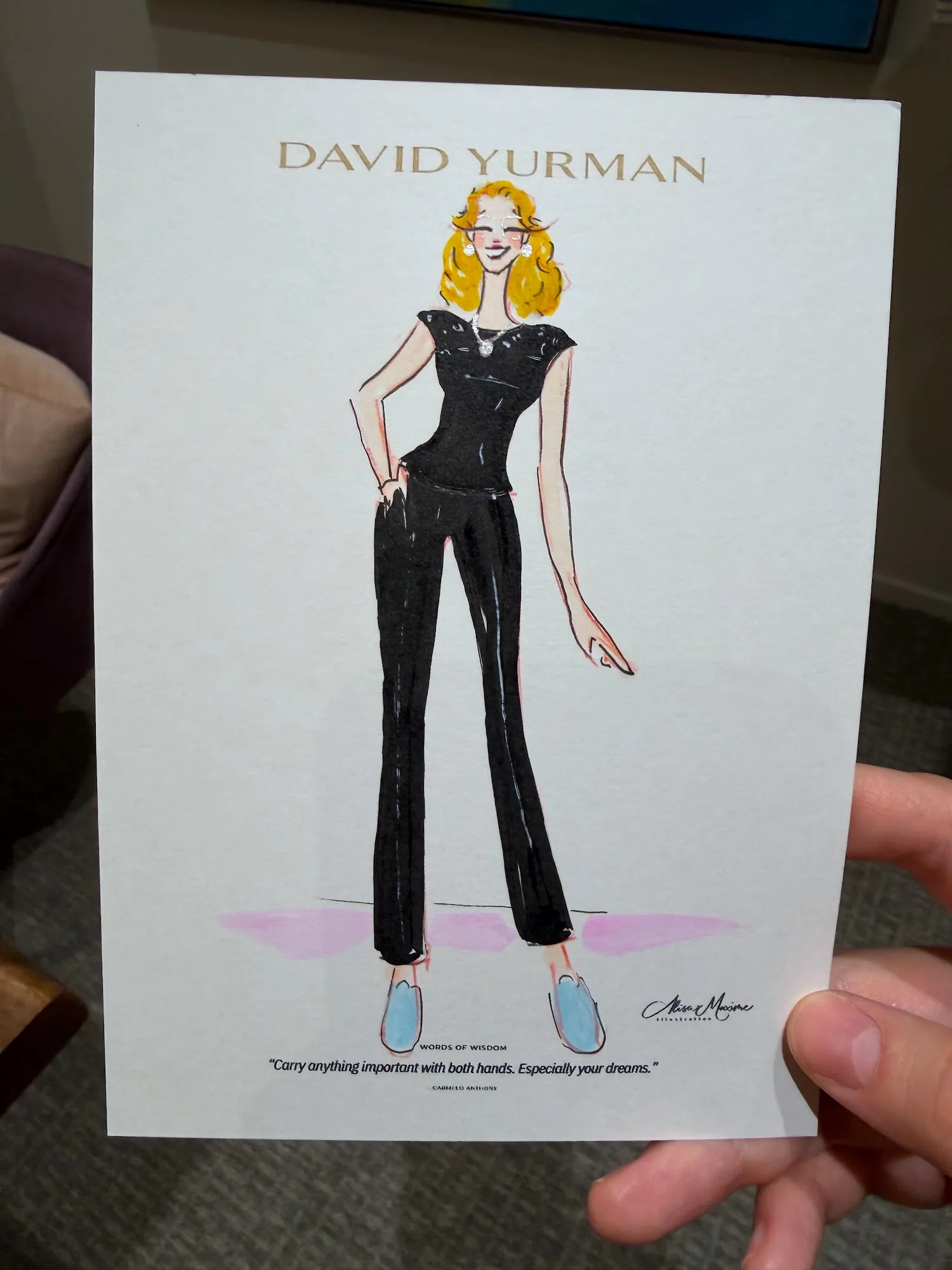 Live fashion sketch 6 from Elegant Evening with David Yurman in King of Prussia