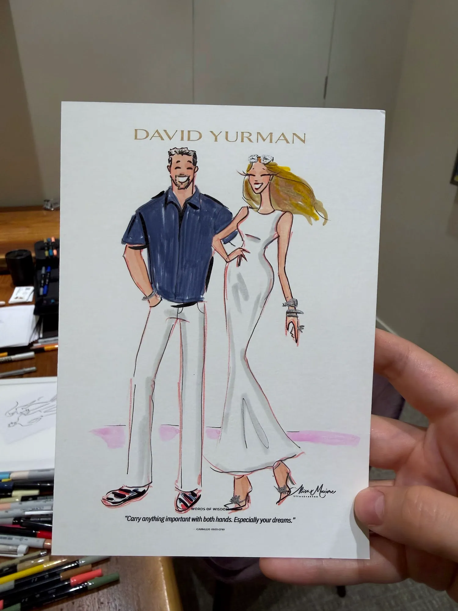 Live fashion sketch 7 from Elegant Evening with David Yurman in King of Prussia