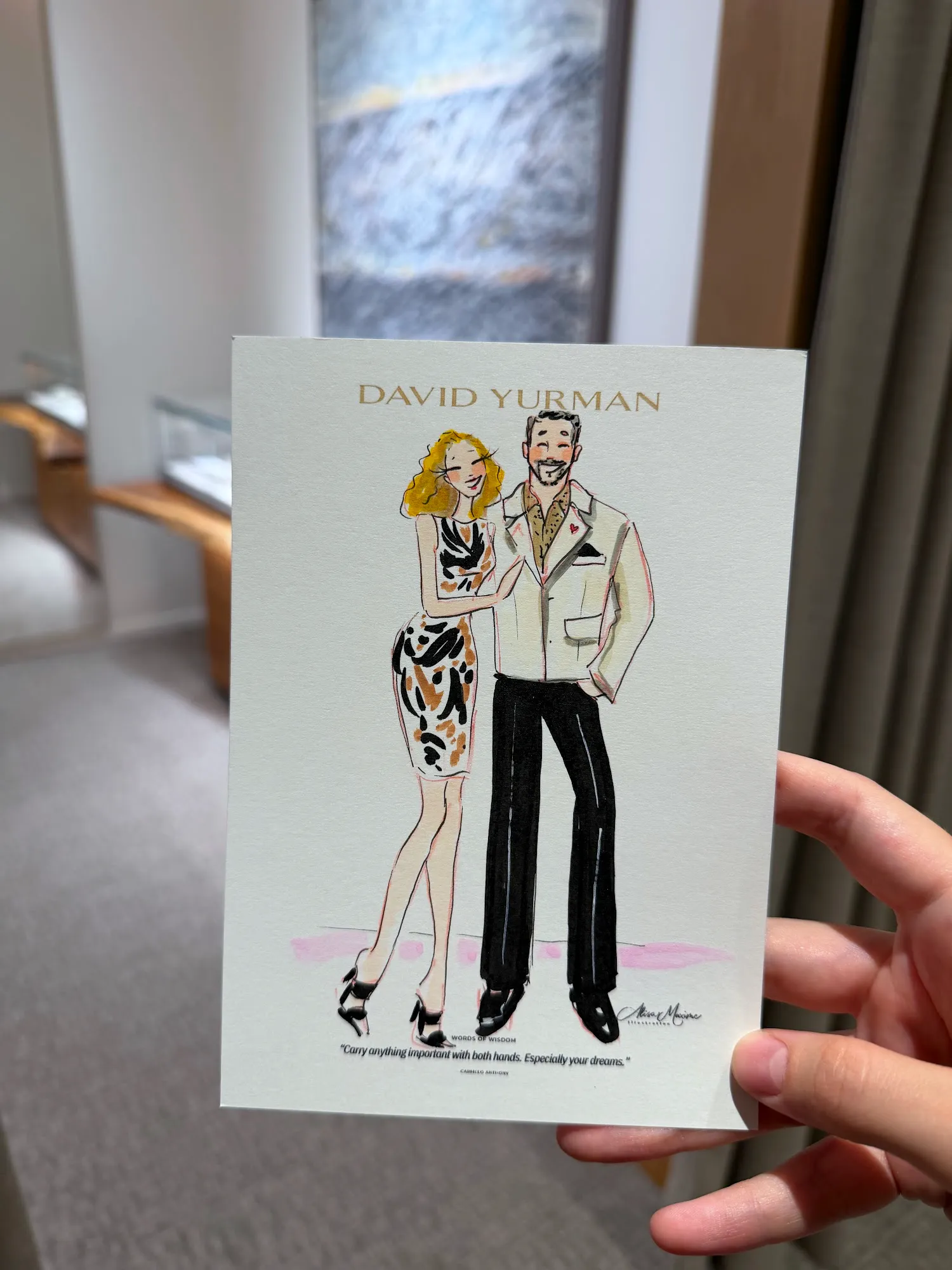 Live sketch from Elegant Evening with David Yurman in King of Prussia