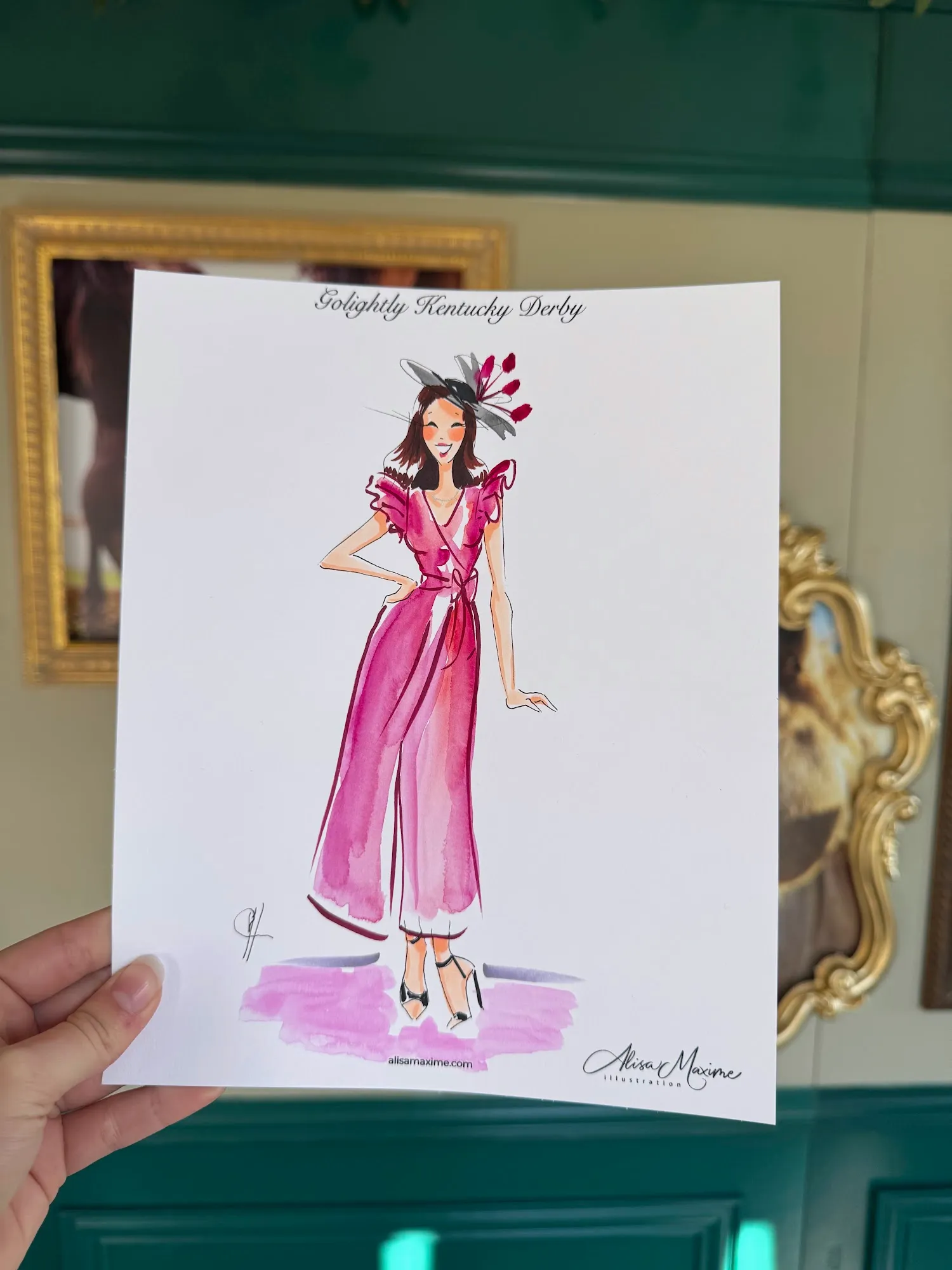 Live fashion sketch 7 from Kentucky Derby Celebration in Dallas
