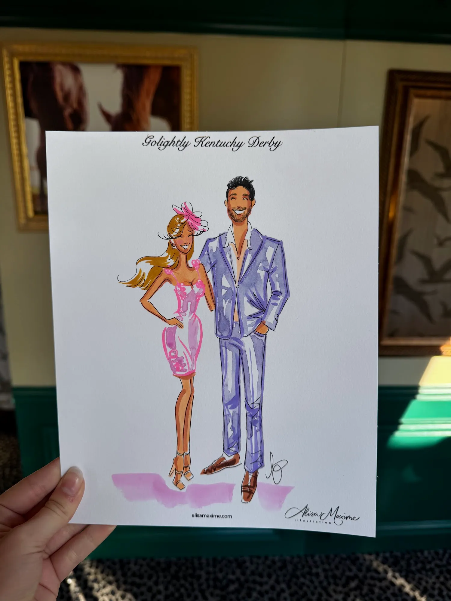 Live fashion sketch 15 from Kentucky Derby Celebration in Dallas