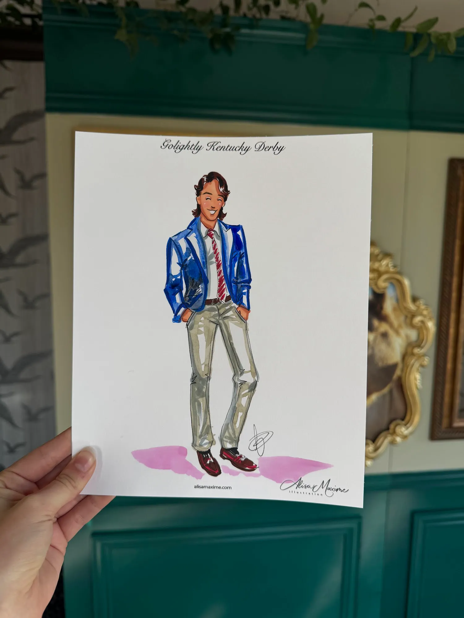Live fashion sketch 4 from Kentucky Derby Celebration in Dallas