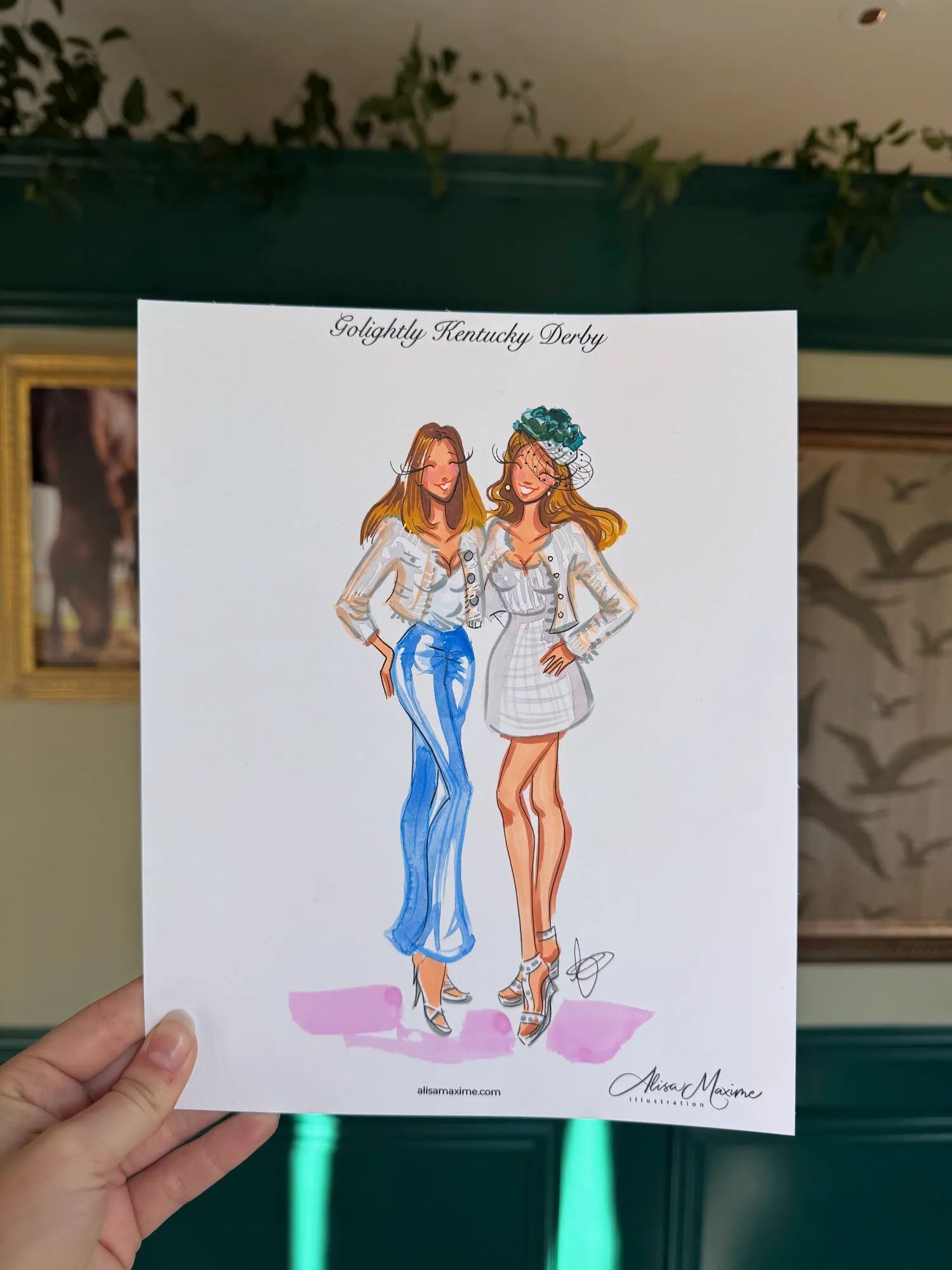 Live fashion sketch 9 from Kentucky Derby Celebration in Dallas