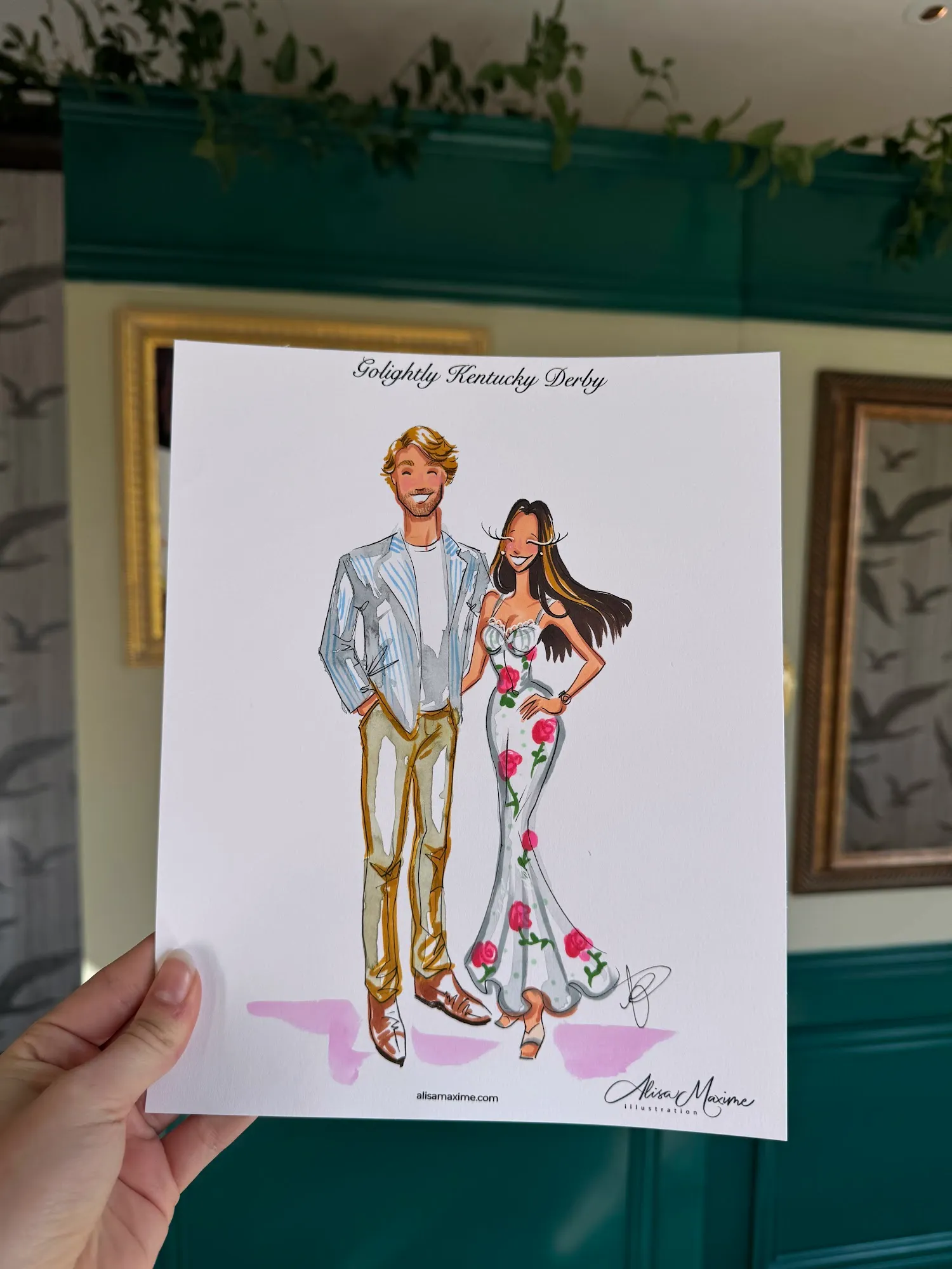 Live fashion sketch 3 from Kentucky Derby Celebration in Dallas