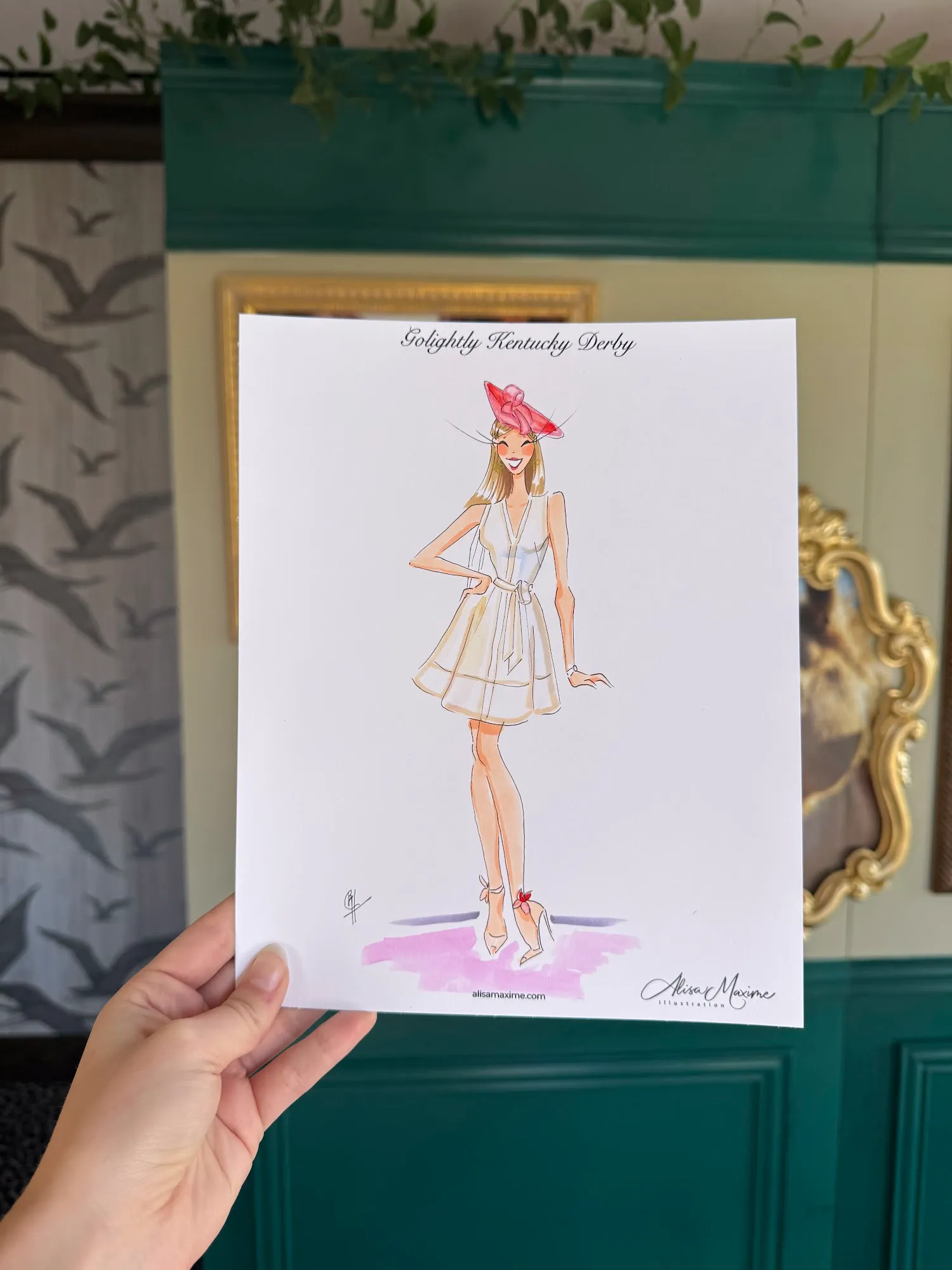 Live sketch from Kentucky Derby Celebration in Dallas