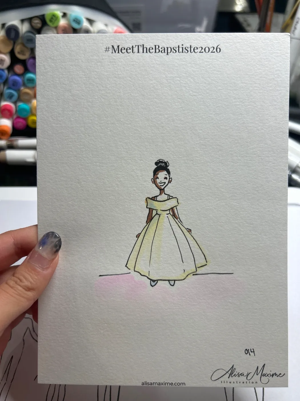 Live fashion sketch 14 from Wedding at Martinsville Gardens, New Jersey