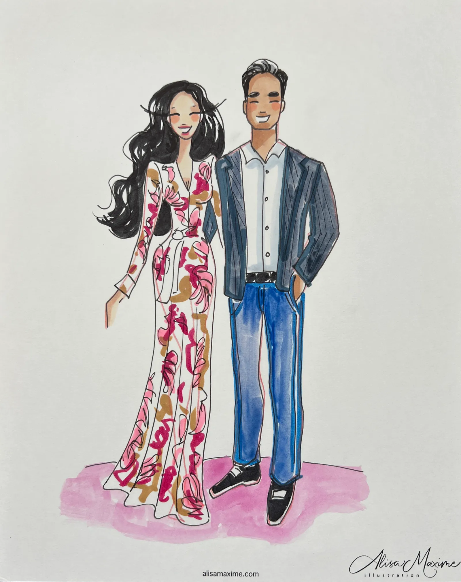 Live fashion sketch 7 from Artistic Evening at Balthazar Cellars, Houston