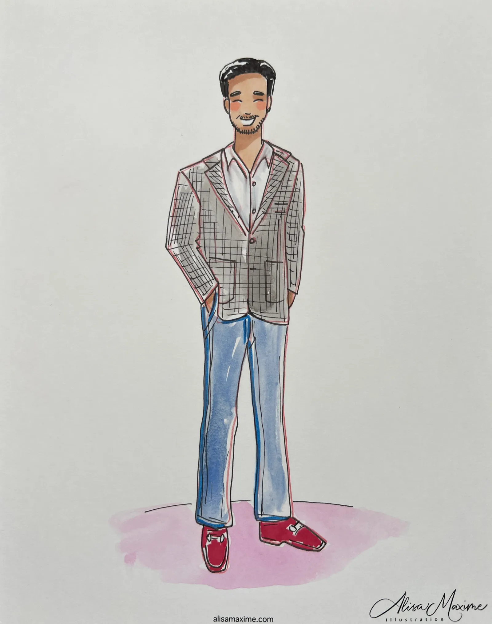Live fashion sketch 3 from Artistic Evening at Balthazar Cellars, Houston