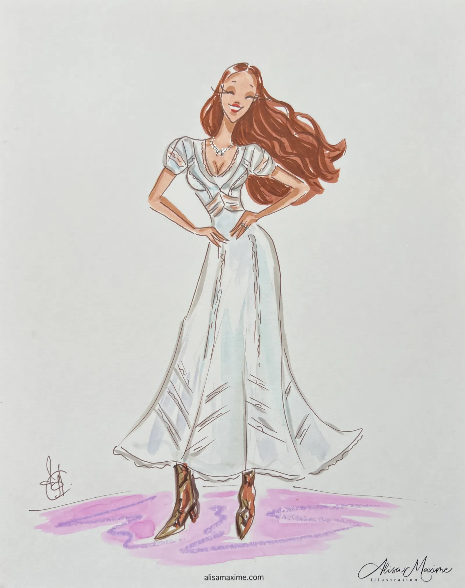 Live fashion sketch 16 from Artistic Evening at Balthazar Cellars, Houston