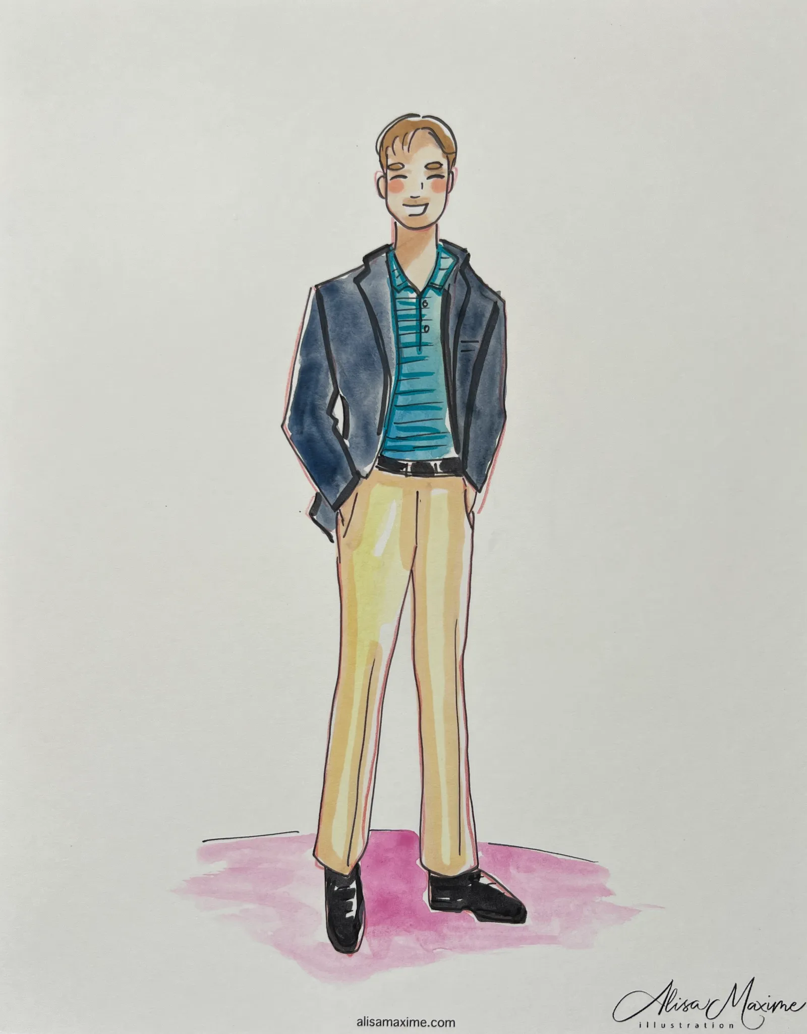 Live fashion sketch 12 from Artistic Evening at Balthazar Cellars, Houston