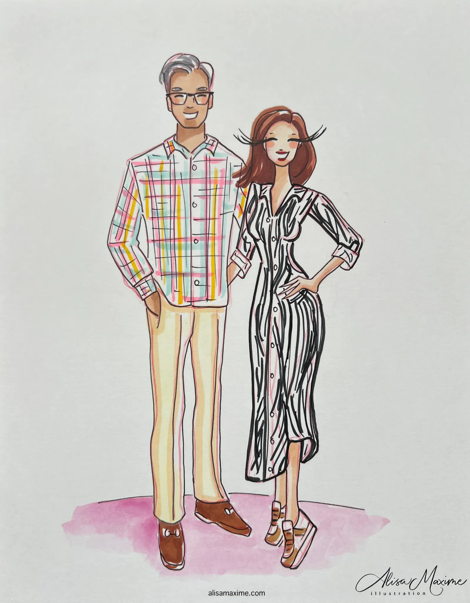 Live fashion sketch 2 from Artistic Evening at Balthazar Cellars, Houston