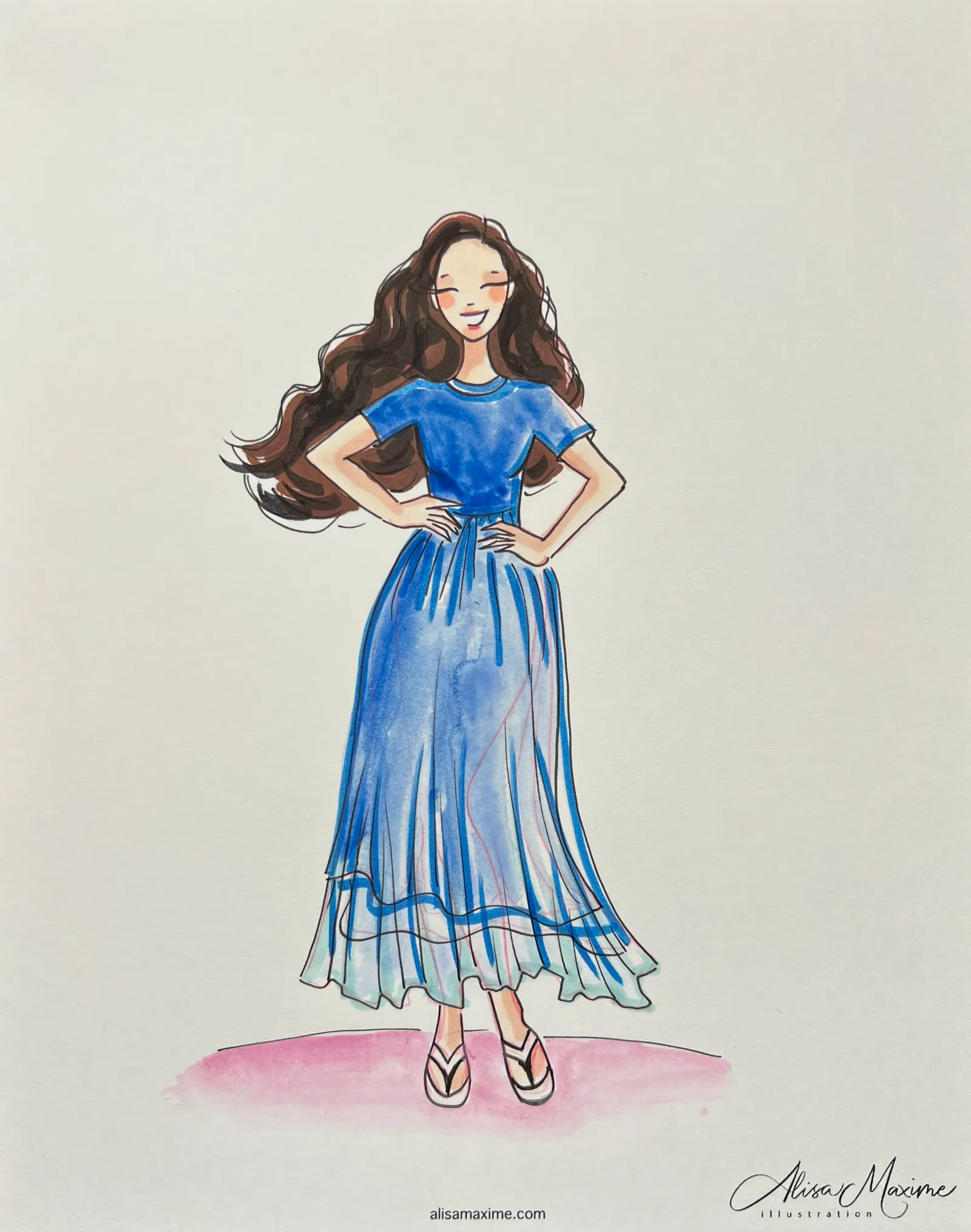 Live fashion sketch 6 from Artistic Evening at Balthazar Cellars, Houston