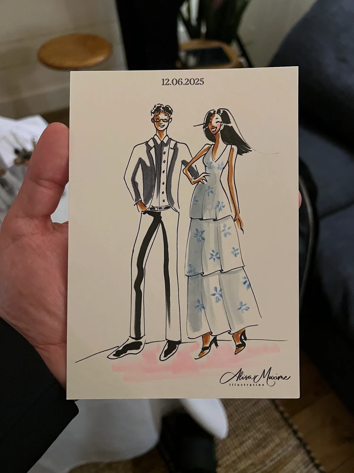 Live fashion sketch 13 from New York Ivy Palmer Wedding at The Halyard, Greenport