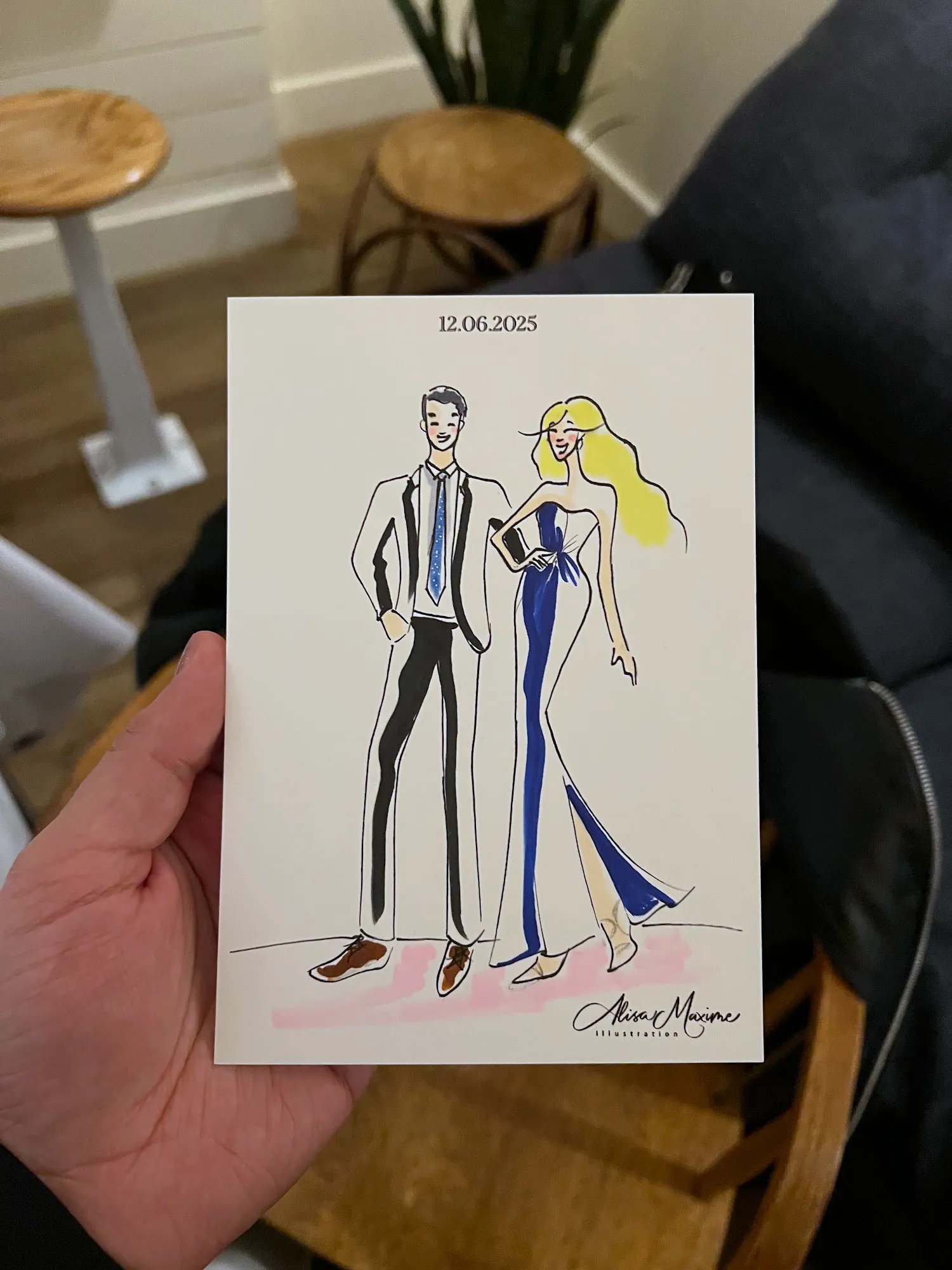 Live fashion sketch 14 from New York Ivy Palmer Wedding at The Halyard, Greenport