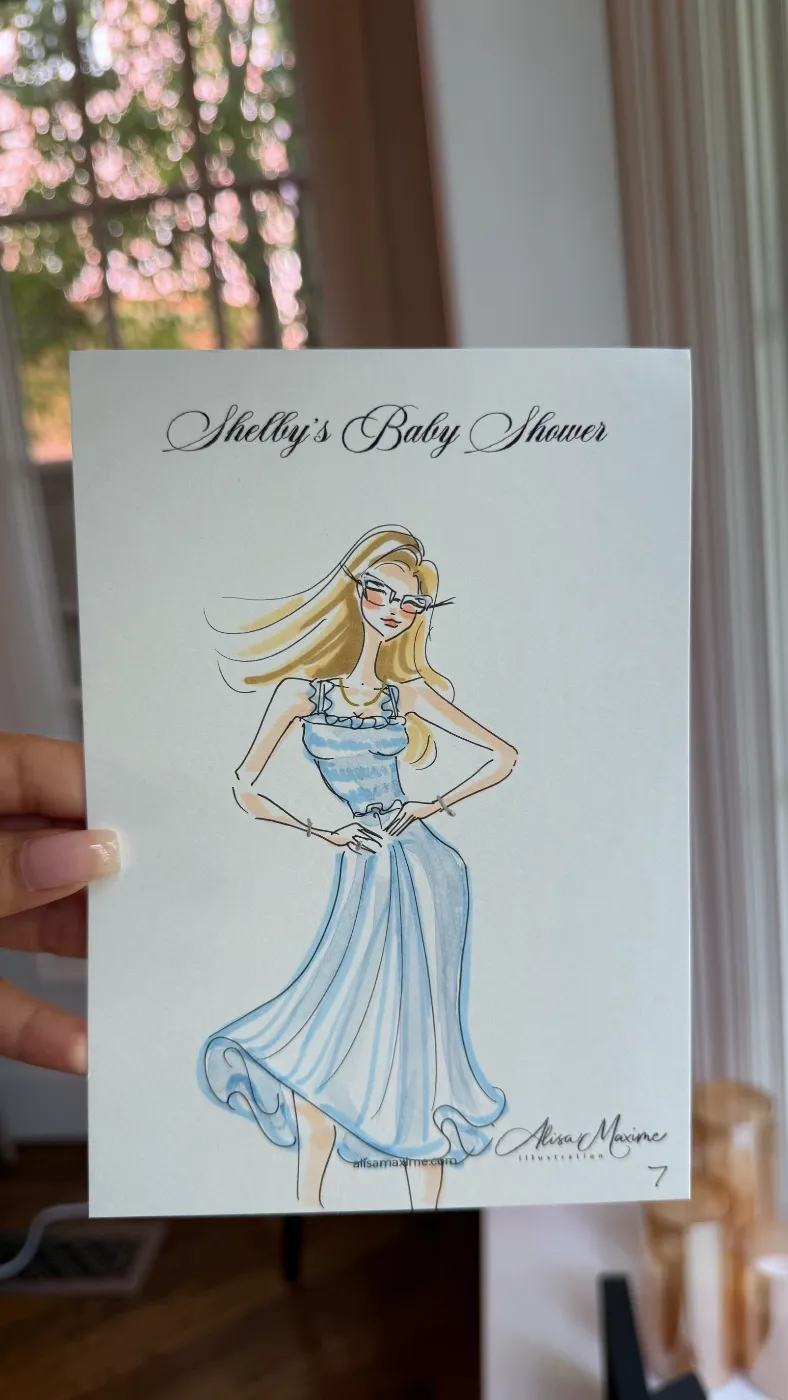 Live fashion sketch 6 from Baby Shower in Dallas
