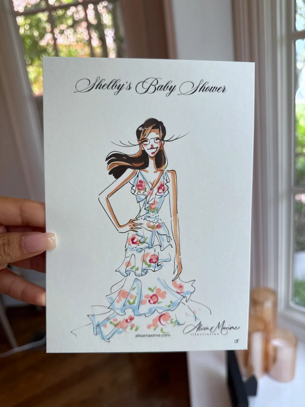 Live fashion sketch 14 from Baby Shower in Dallas