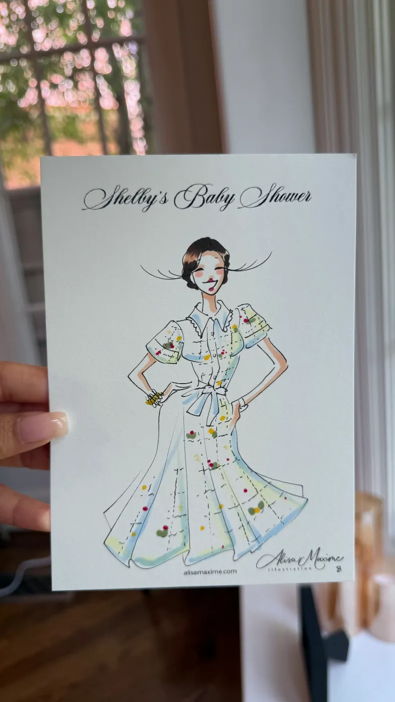 Live fashion sketch 7 from Baby Shower in Dallas
