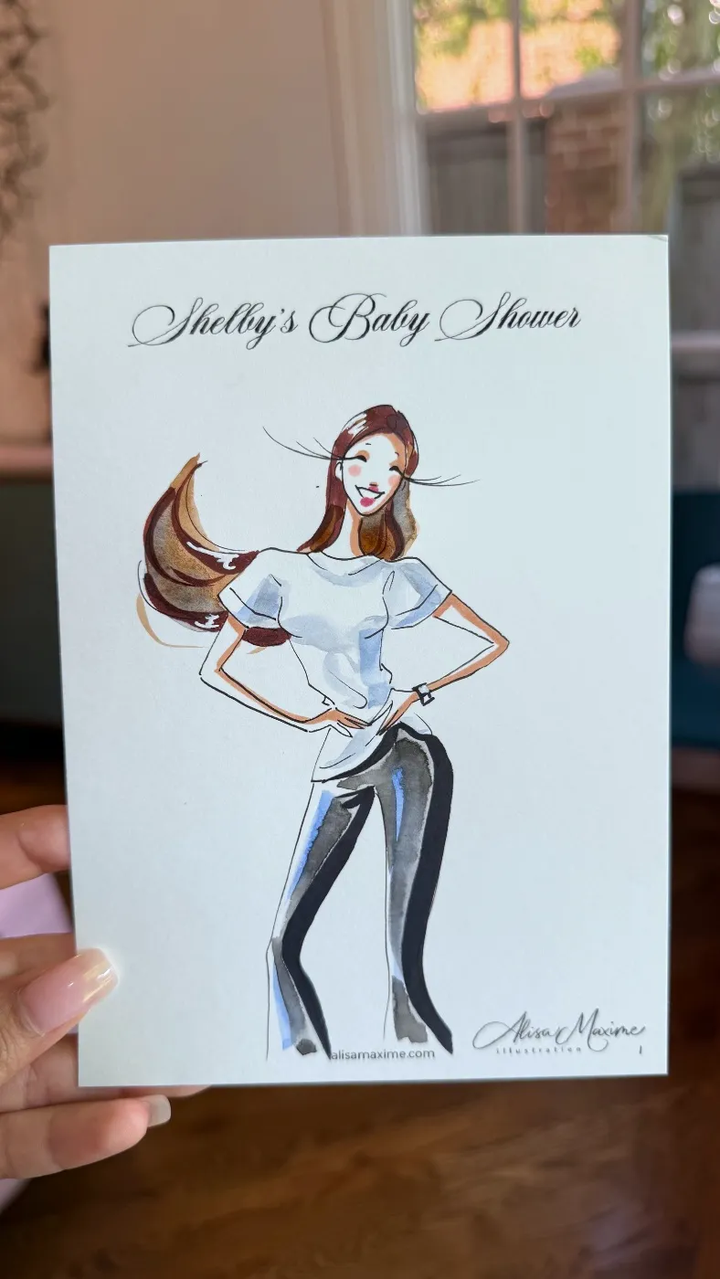 Live sketch from Baby Shower in Dallas
