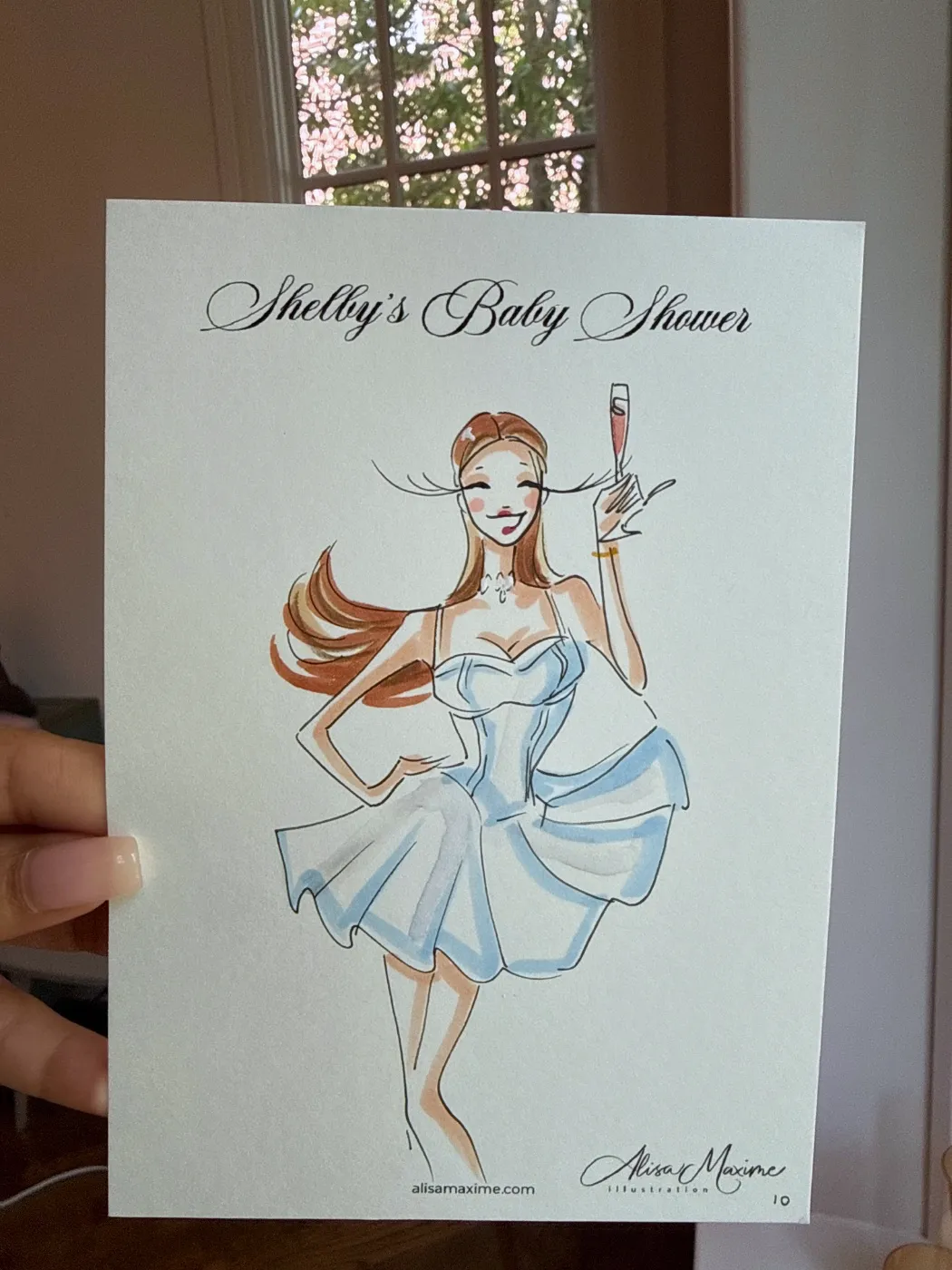 Live fashion sketch 9 from Baby Shower in Dallas