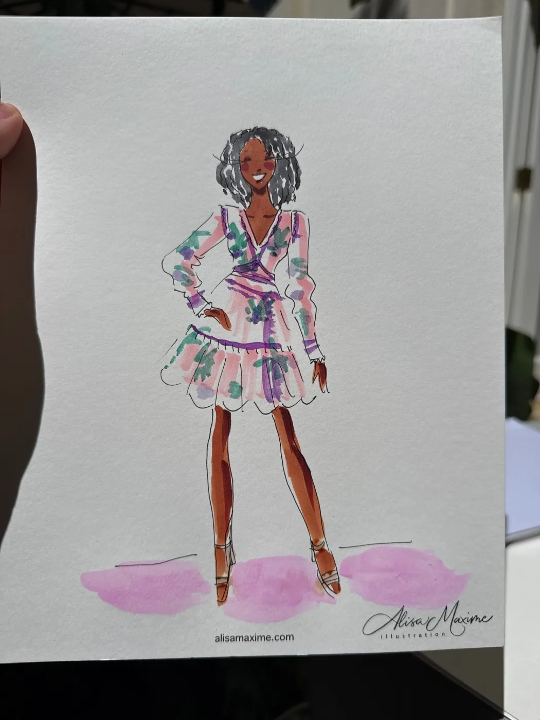 Live fashion sketch 14 from Bridal Shower at The Peninsula Beverly Hills