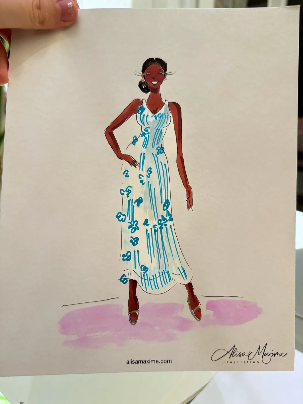 Live sketch from Bridal Shower at The Peninsula Beverly Hills