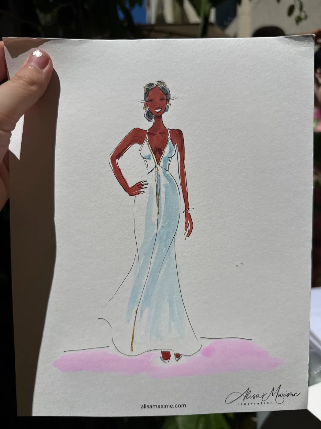 Live fashion sketch 15 from Bridal Shower at The Peninsula Beverly Hills